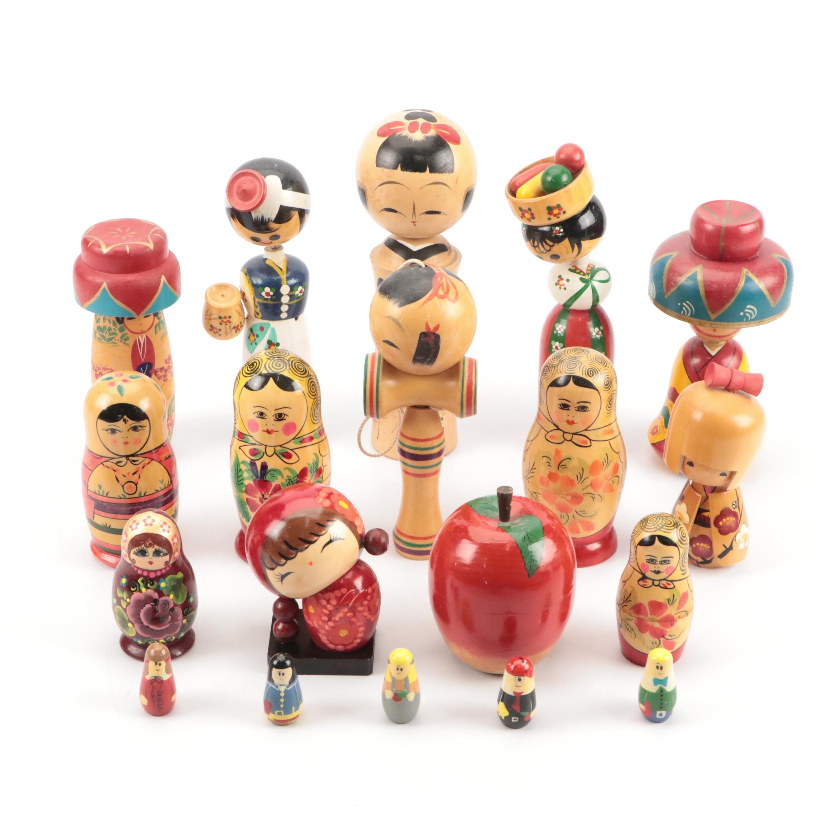 Japanese Kokeshi Dolls, Russian Matryoshka Dolls and More