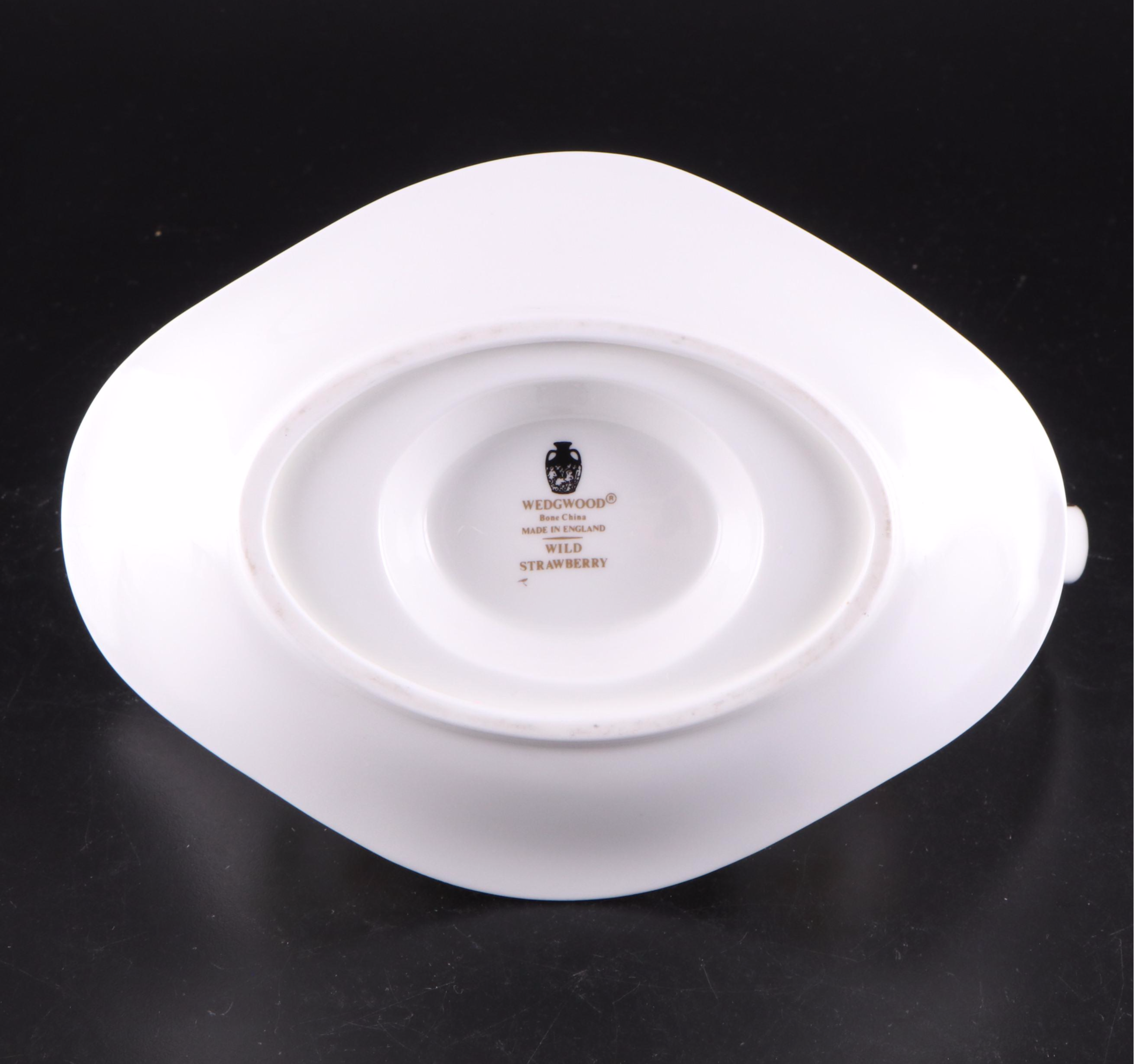 Wedgwood "Wild Strawberry" Bone China Urn Bud Vases, Bell, and More Dishes