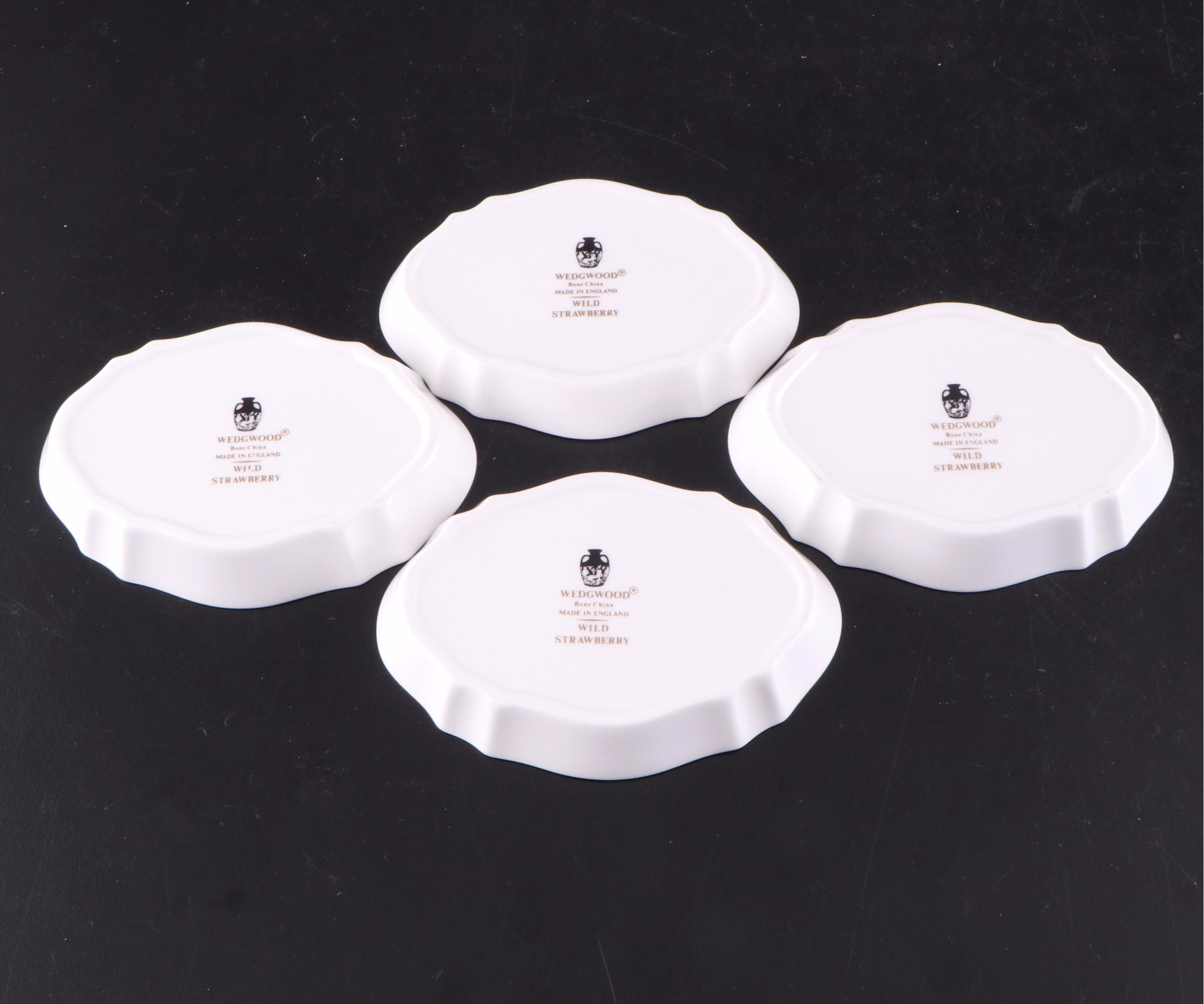 Wedgwood "Wild Strawberry" Bone China Urn Bud Vases, Bell, and More Dishes