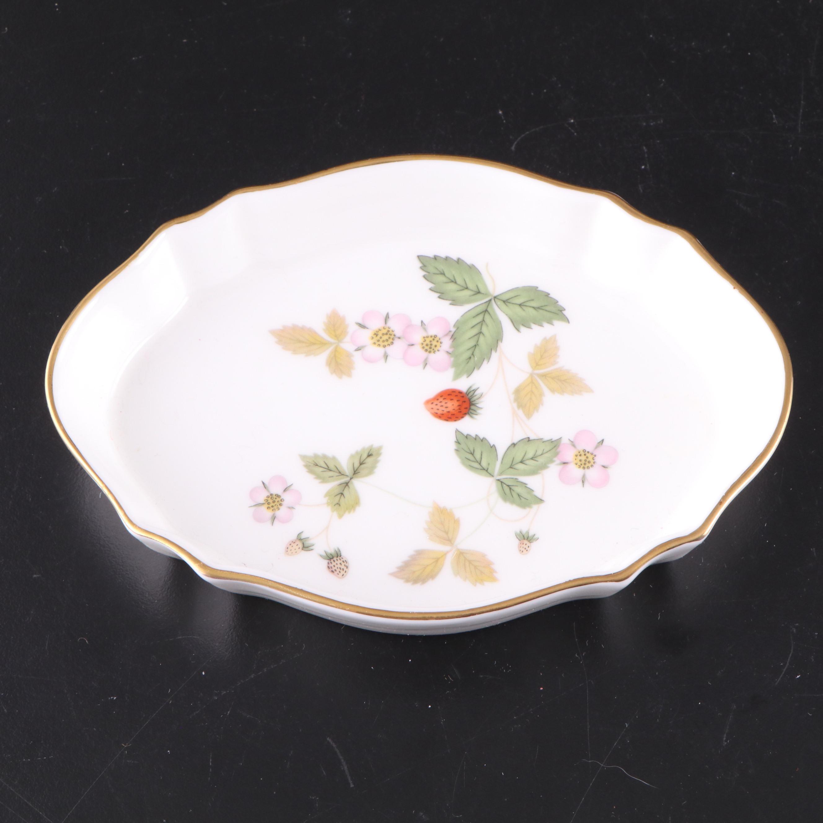 Wedgwood "Wild Strawberry" Bone China Urn Bud Vases, Bell, and More Dishes