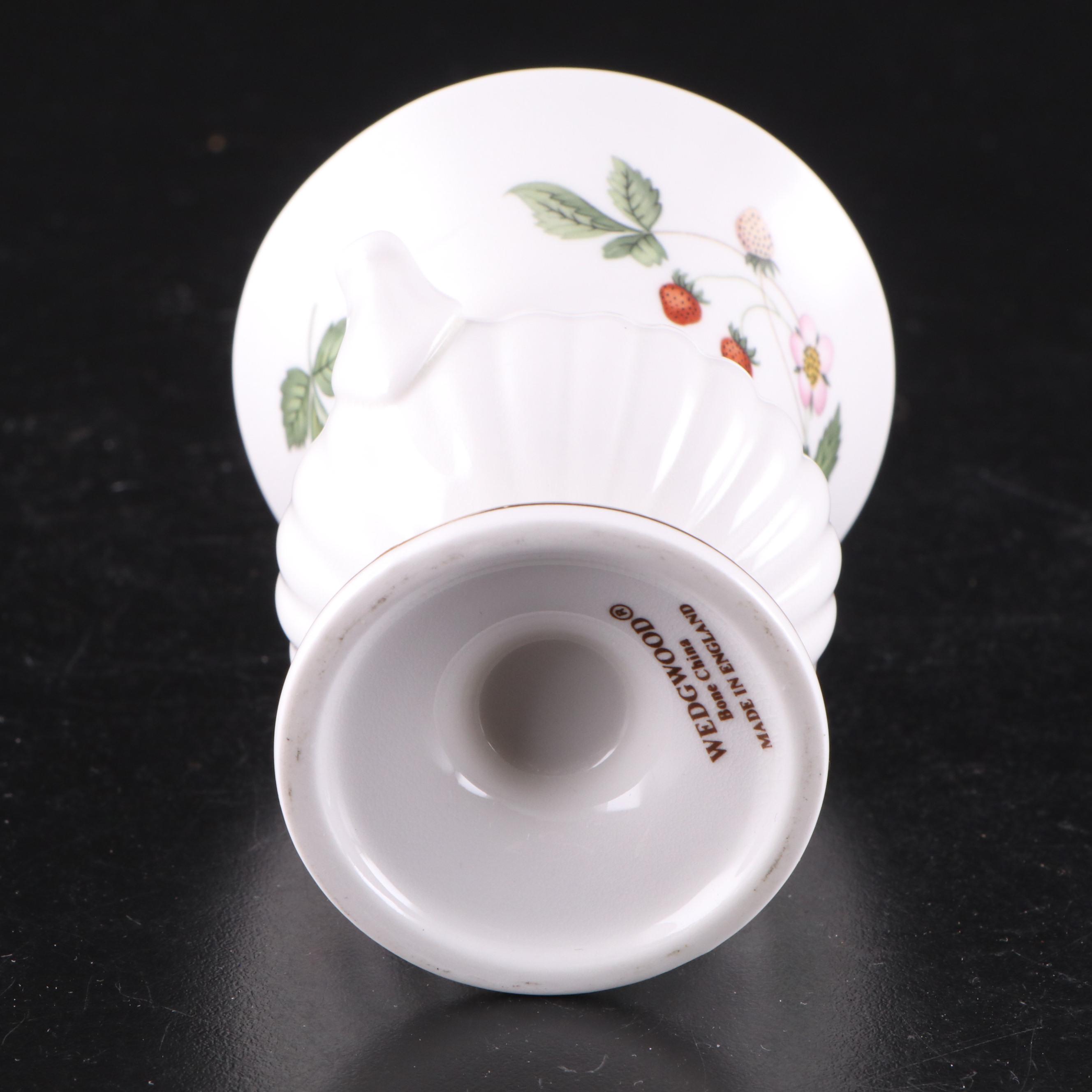 Wedgwood "Wild Strawberry" Bone China Urn Bud Vases, Bell, and More Dishes