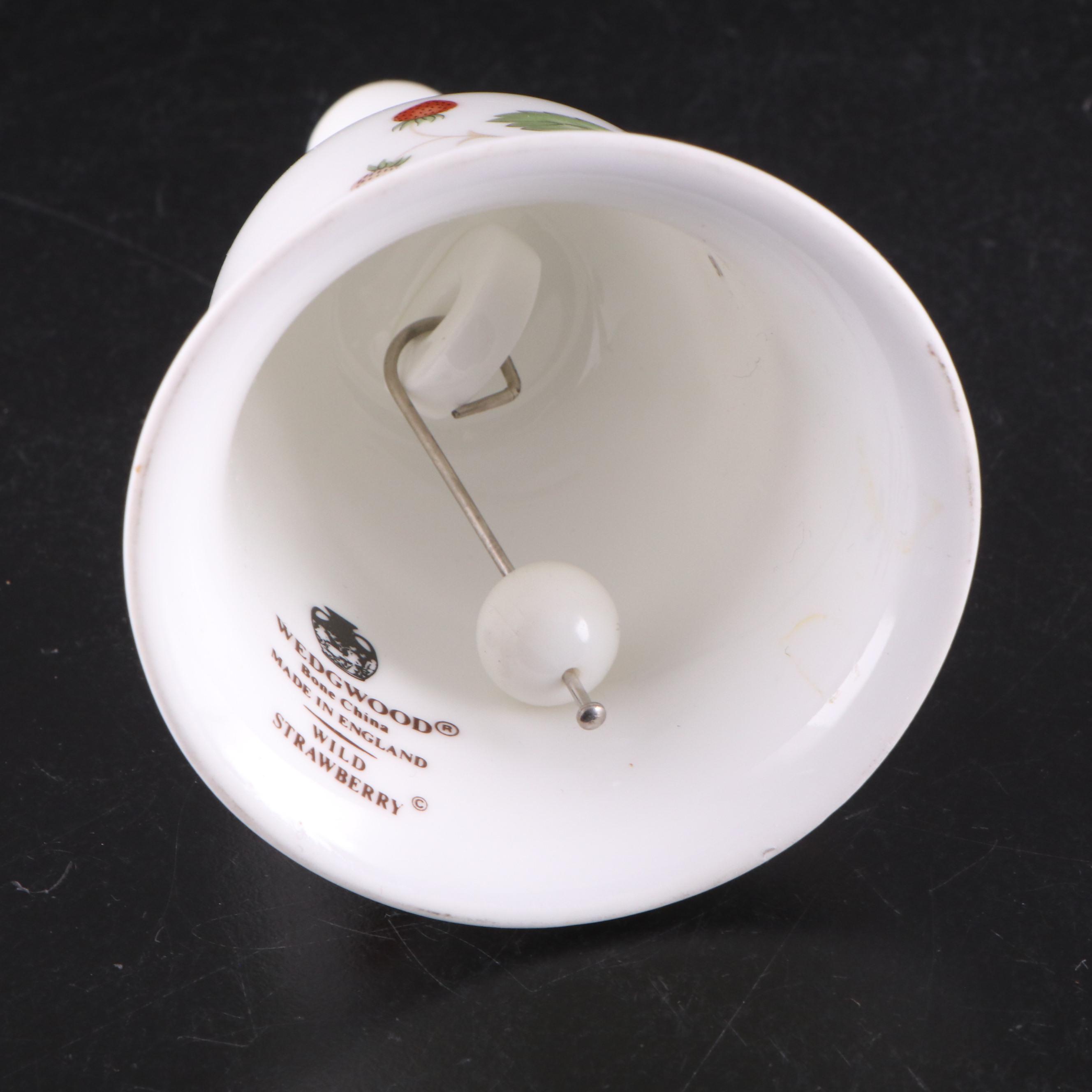 Wedgwood "Wild Strawberry" Bone China Urn Bud Vases, Bell, and More Dishes