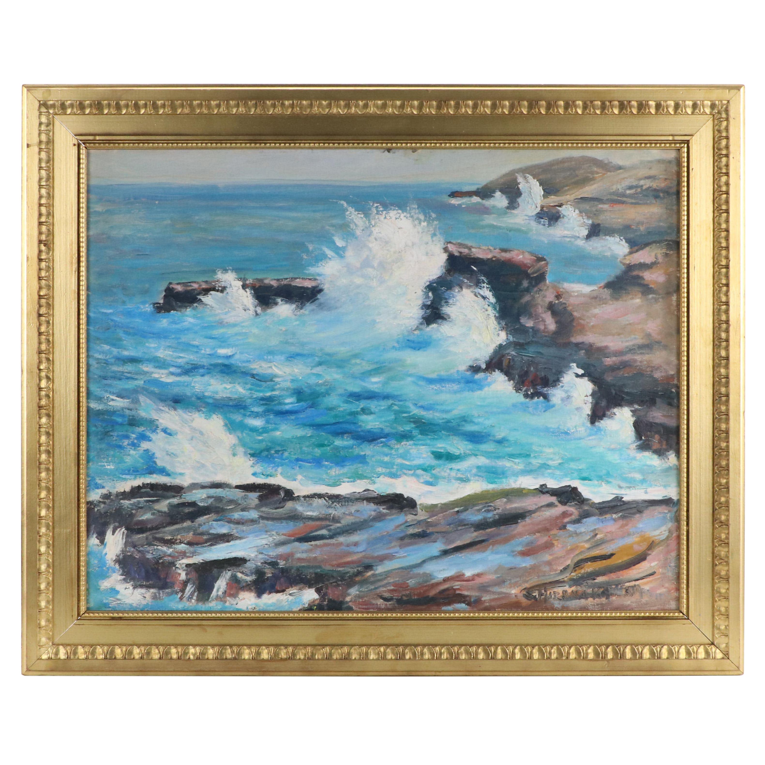 Sunao Hironaka Oil Painting Seascape