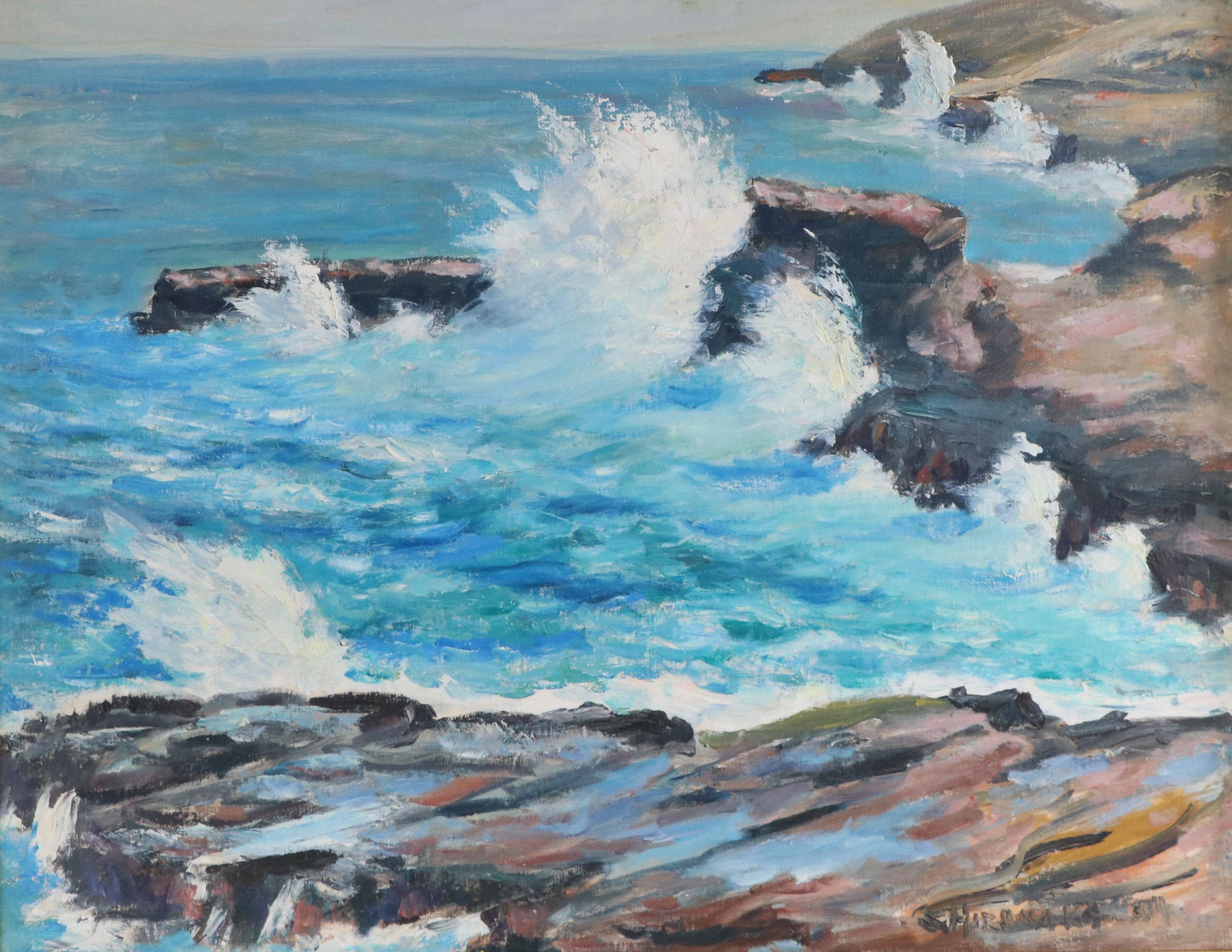 Sunao Hironaka Oil Painting Seascape