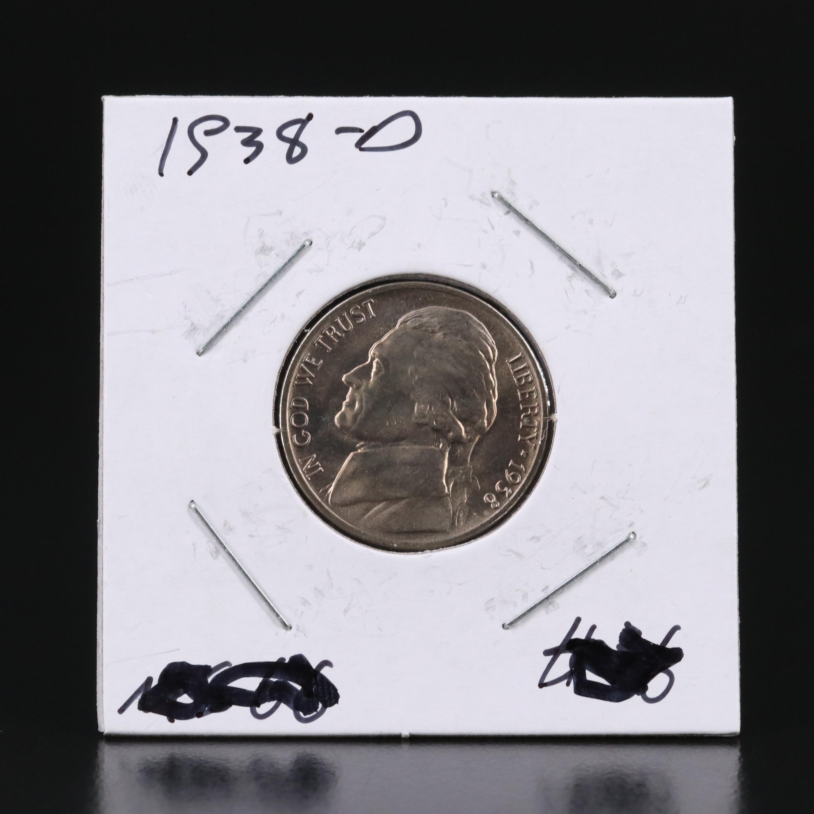 Six Early Uncirculated Jefferson Nickels