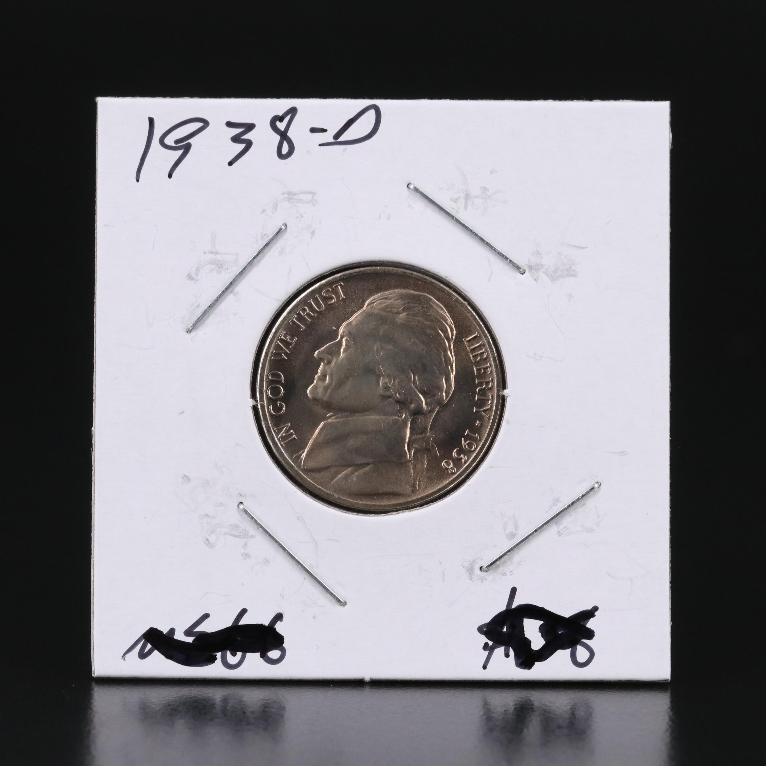 Six Early Uncirculated Jefferson Nickels