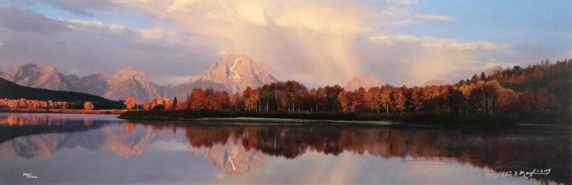 Thomas D. Mangelsen Panoramic Photograph "September Showers - Oxbow," 2003