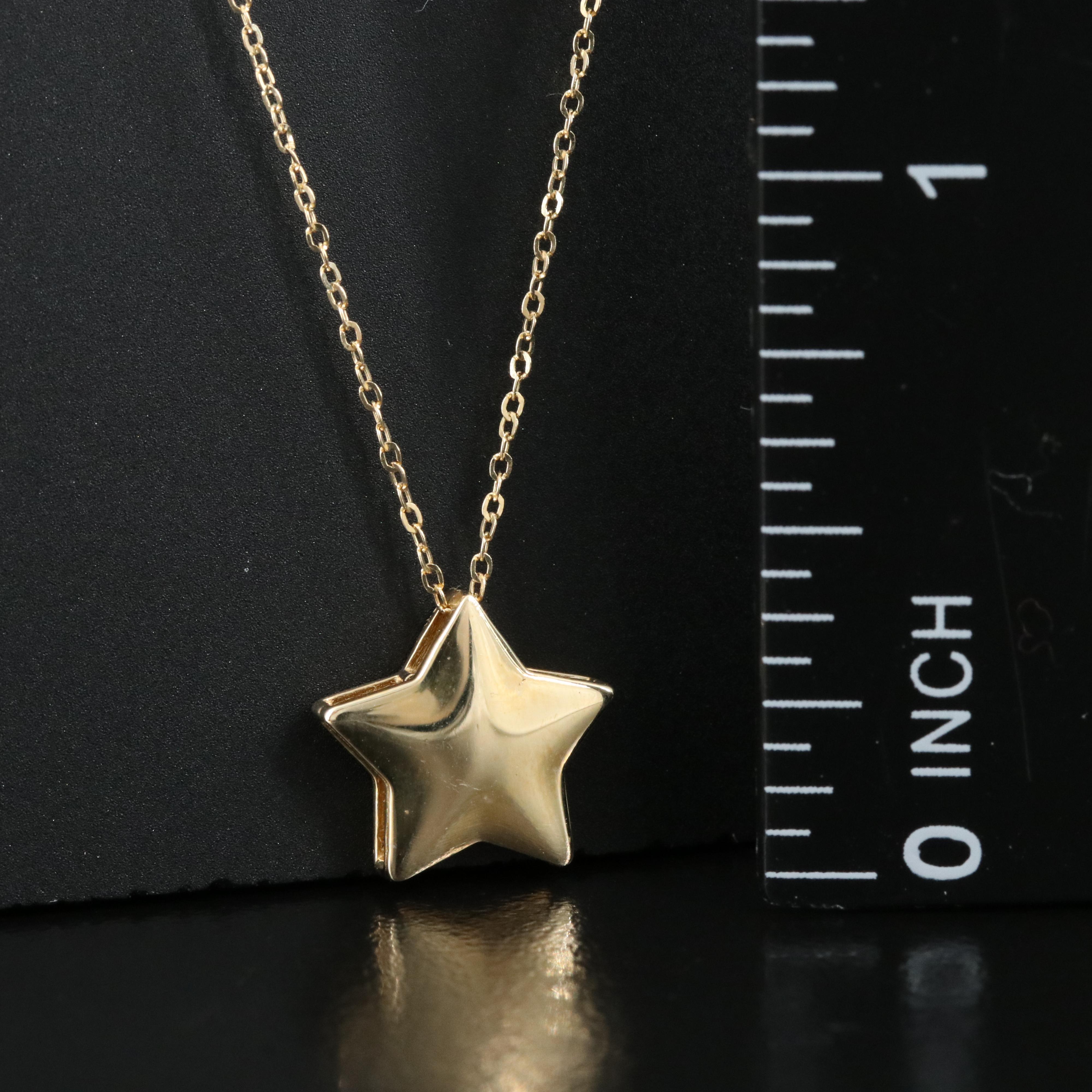 14K Star Pendant Necklace