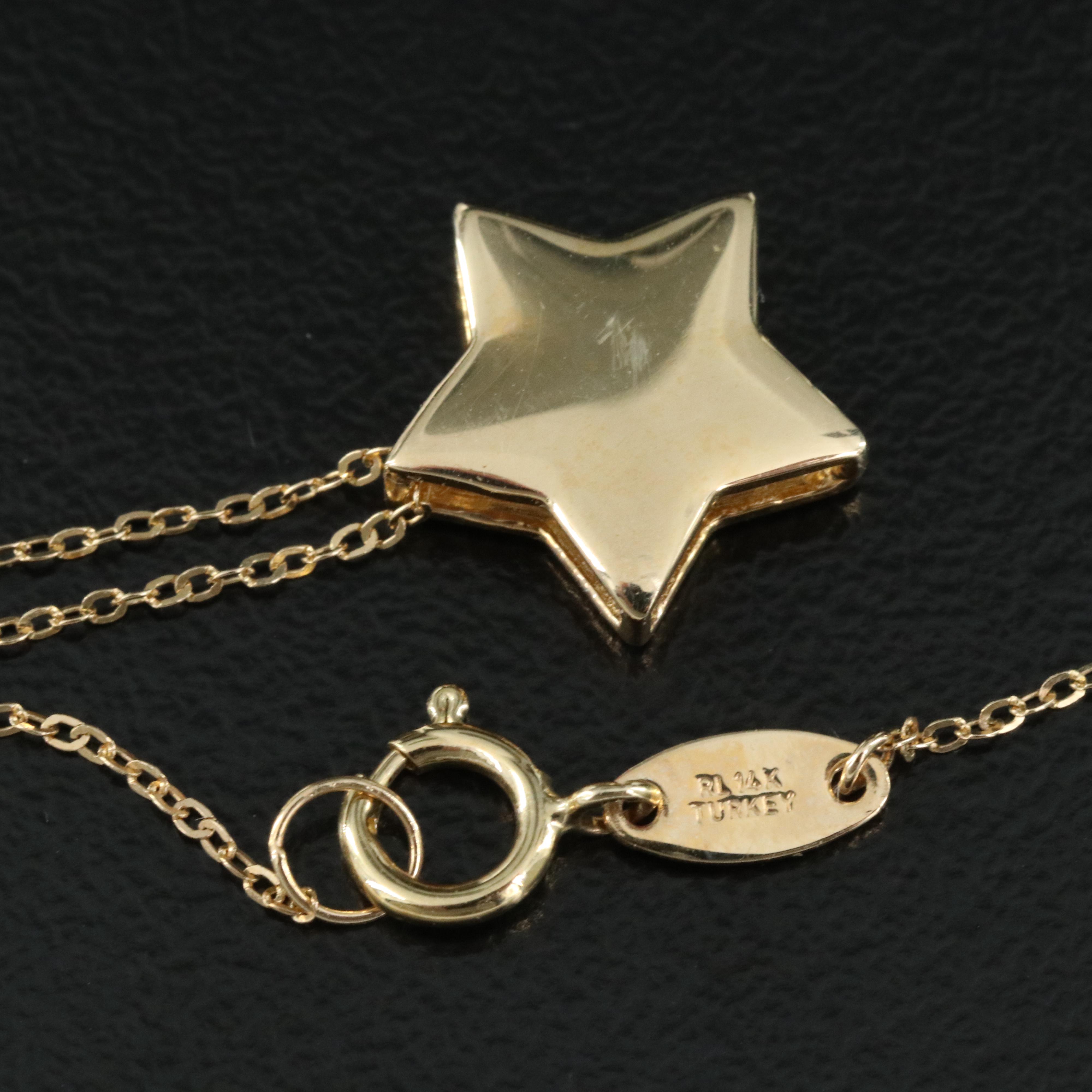 14K Star Pendant Necklace