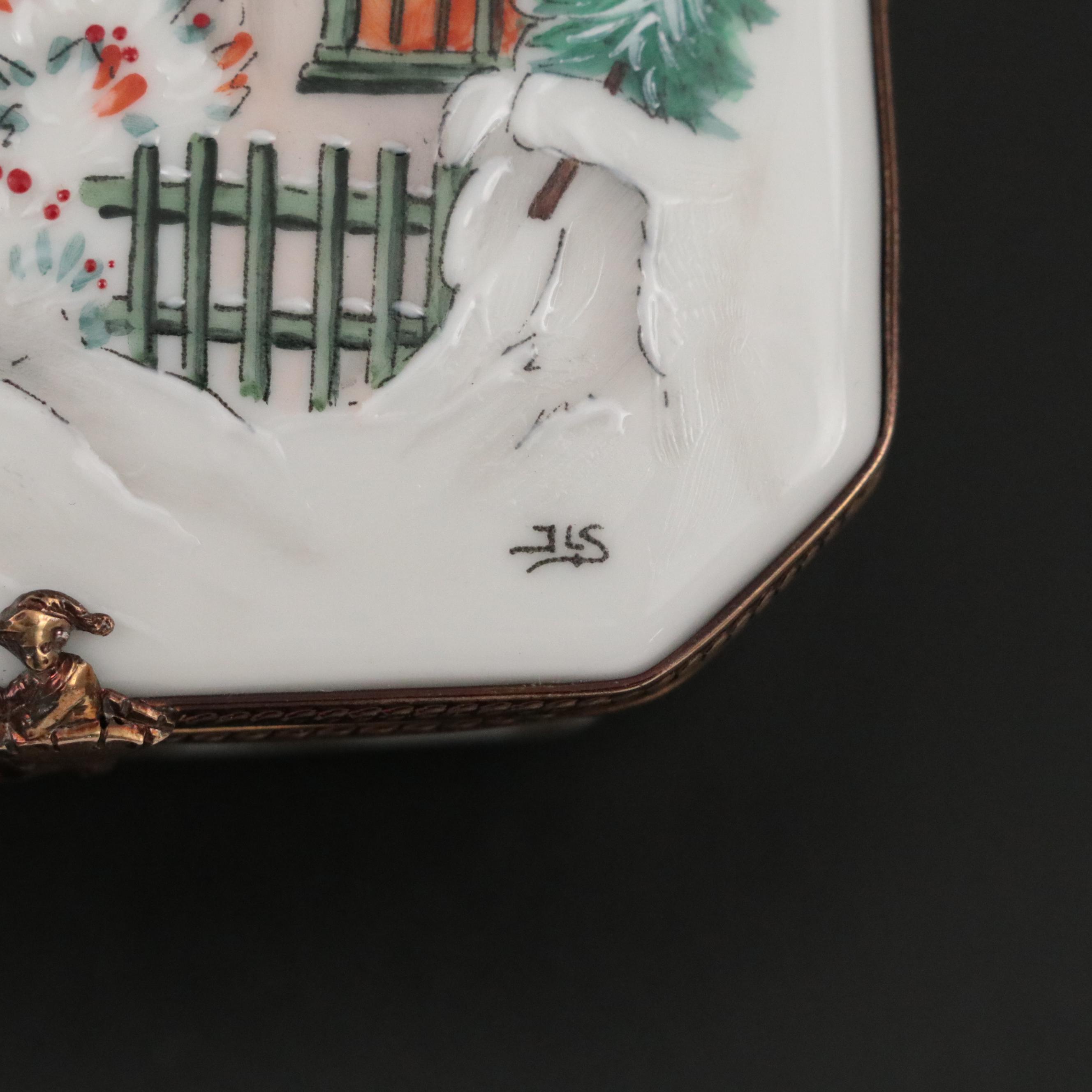 Rochard Studio Collection Limited Edition Porcelain Christmas Themed Limoges Box