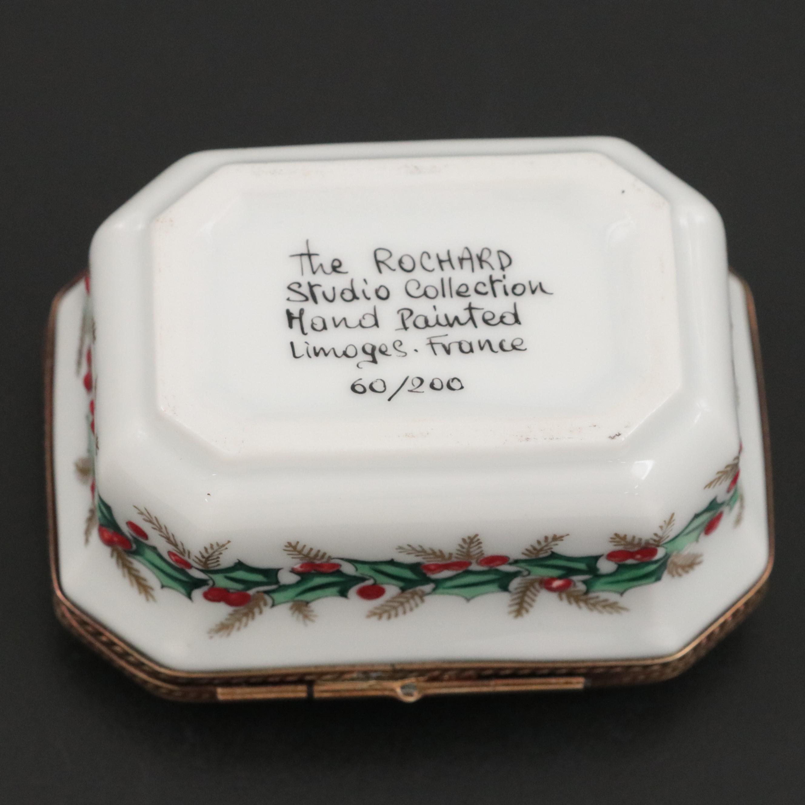 Rochard Studio Collection Limited Edition Porcelain Christmas Themed Limoges Box
