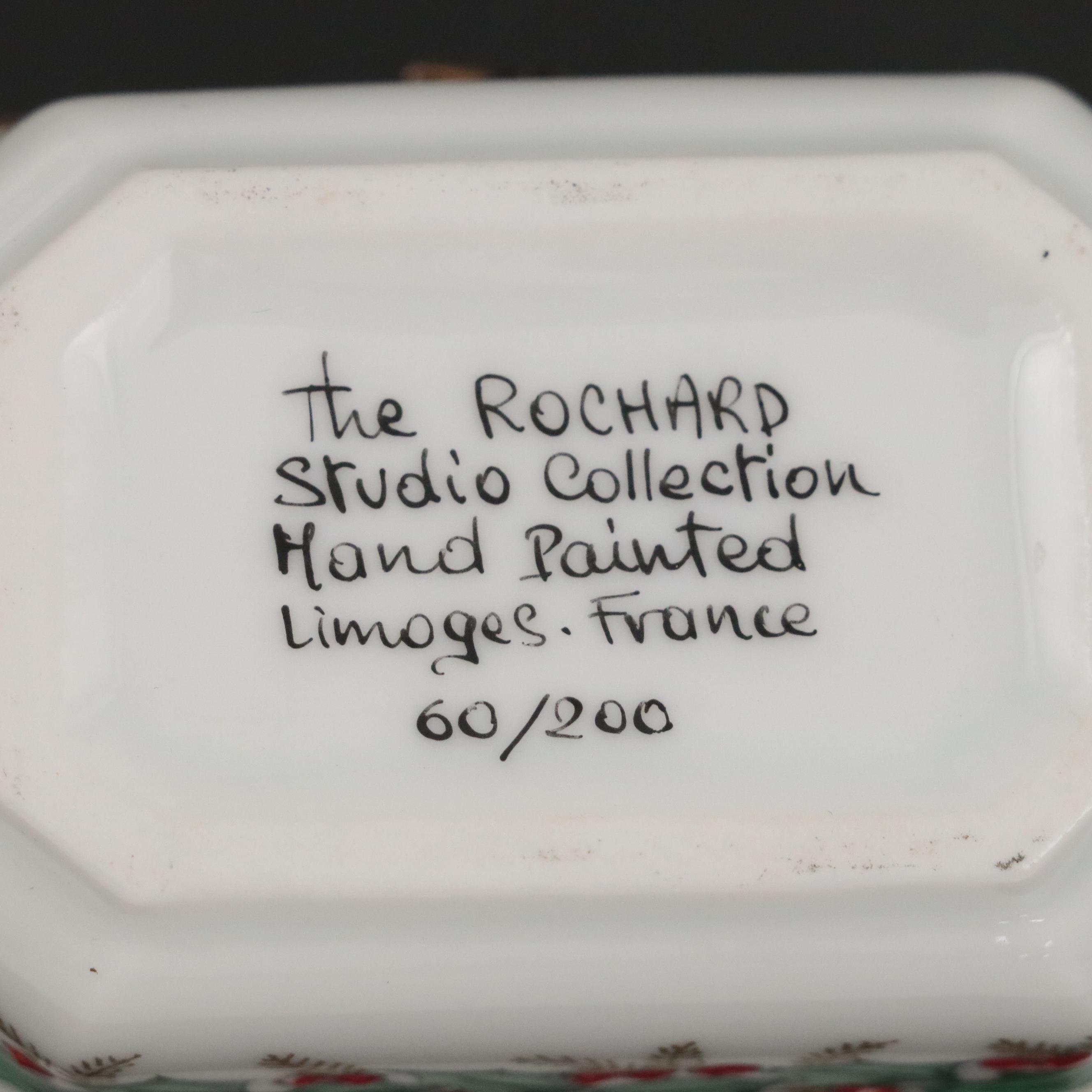 Rochard Studio Collection Limited Edition Porcelain Christmas Themed Limoges Box