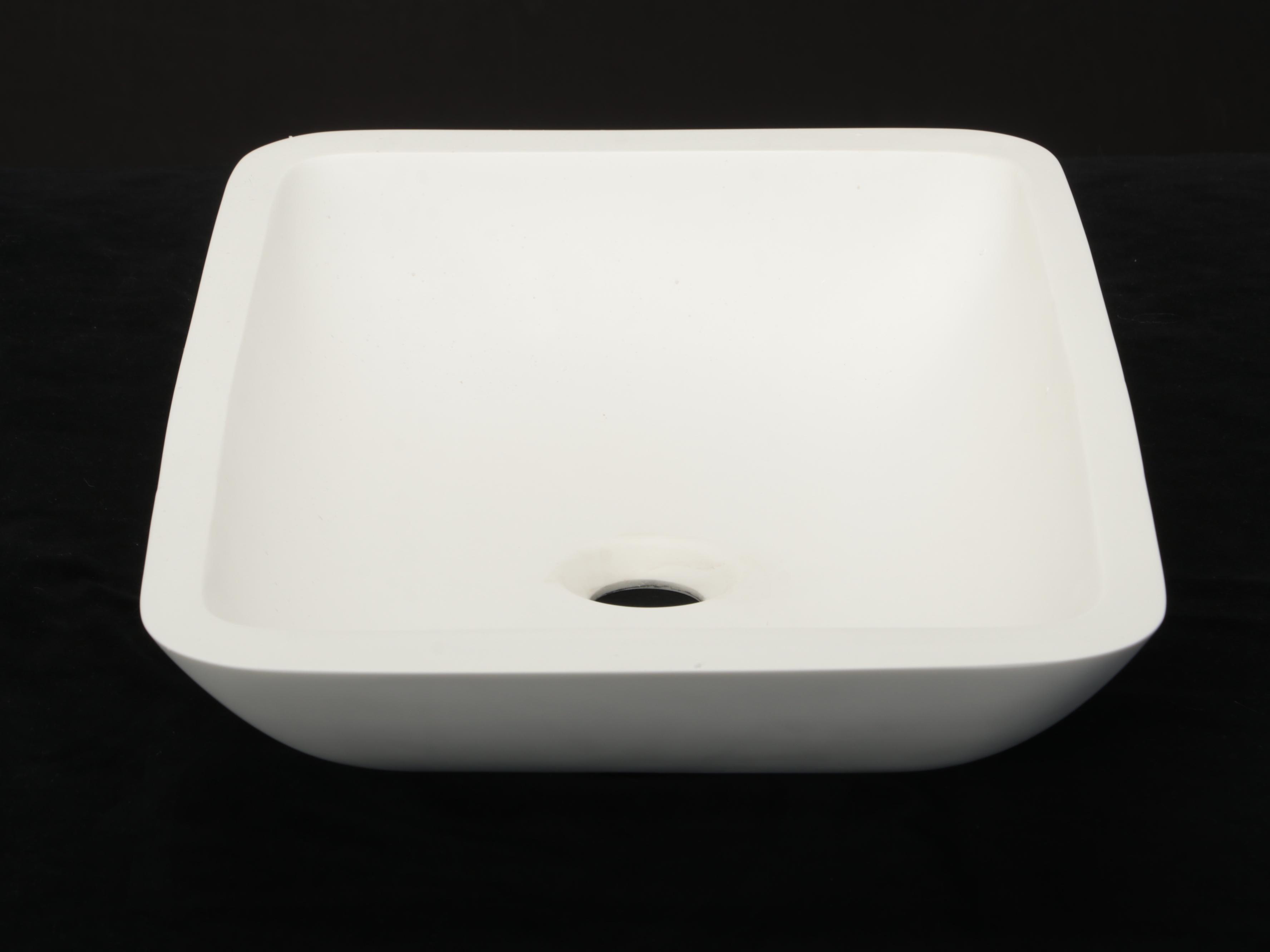 Matte Resin Vessel Sink in White