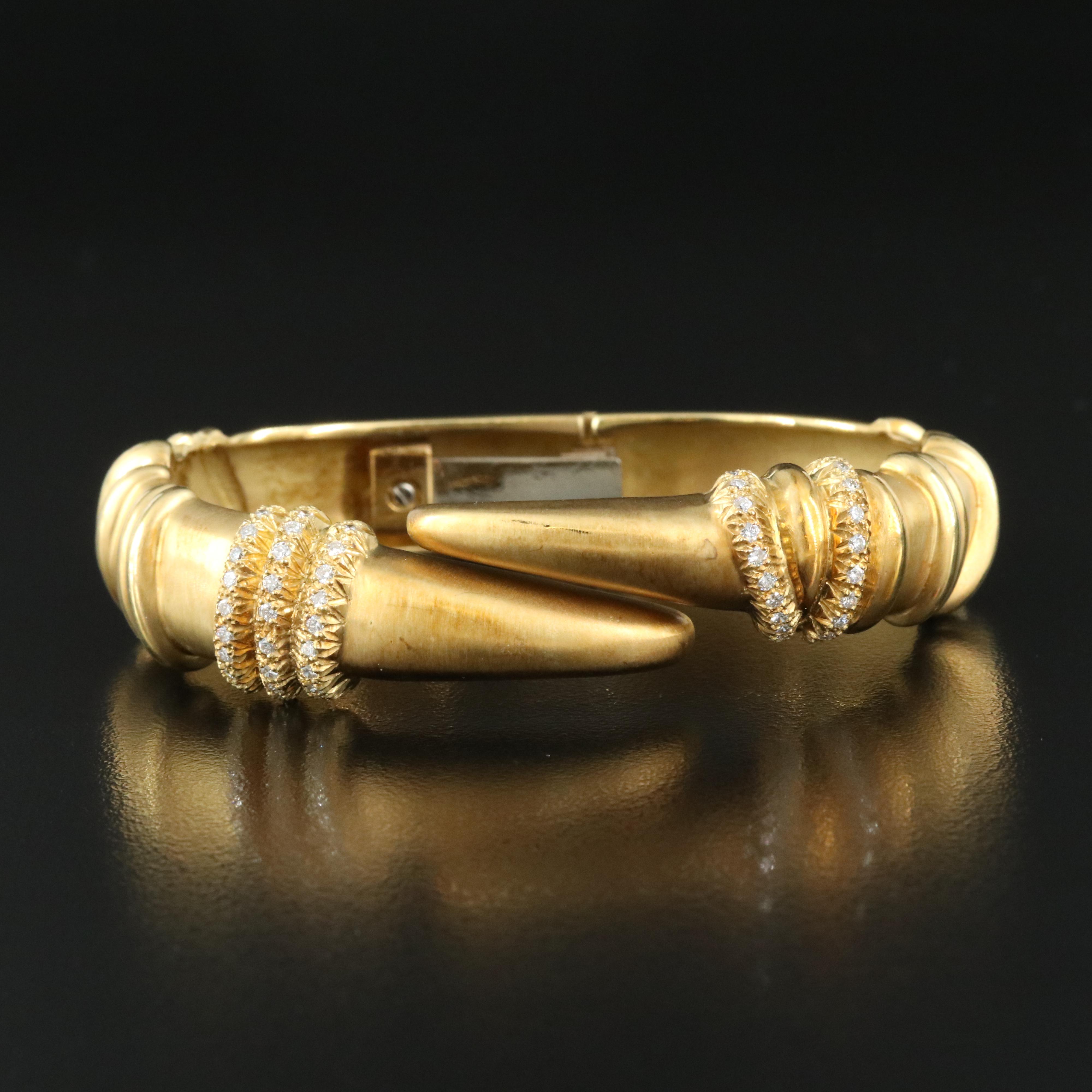 Marlene Stowe 18K 0.75 CTW Diamond Bypass Cuff