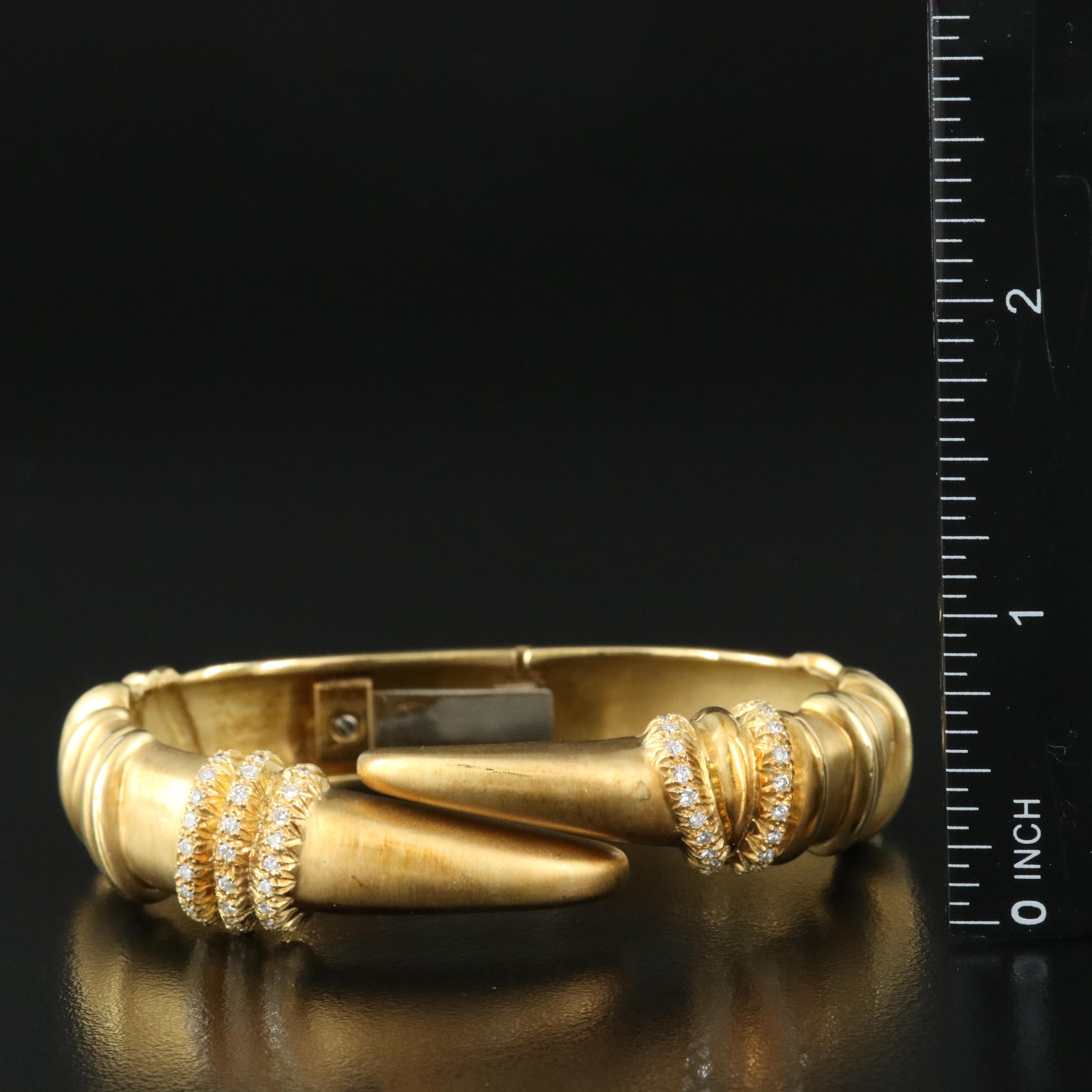 Marlene Stowe 18K 0.75 CTW Diamond Bypass Cuff