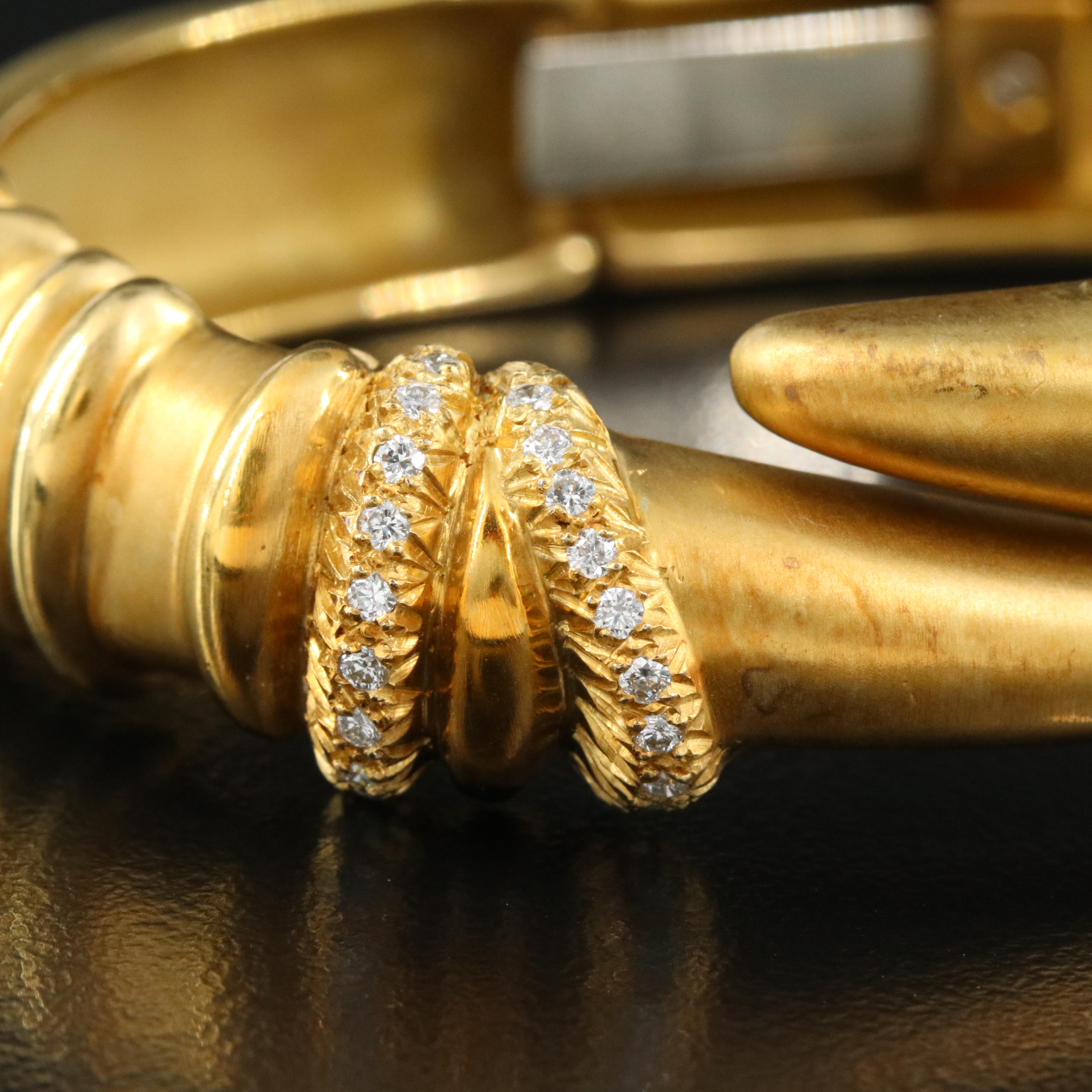 Marlene Stowe 18K 0.75 CTW Diamond Bypass Cuff