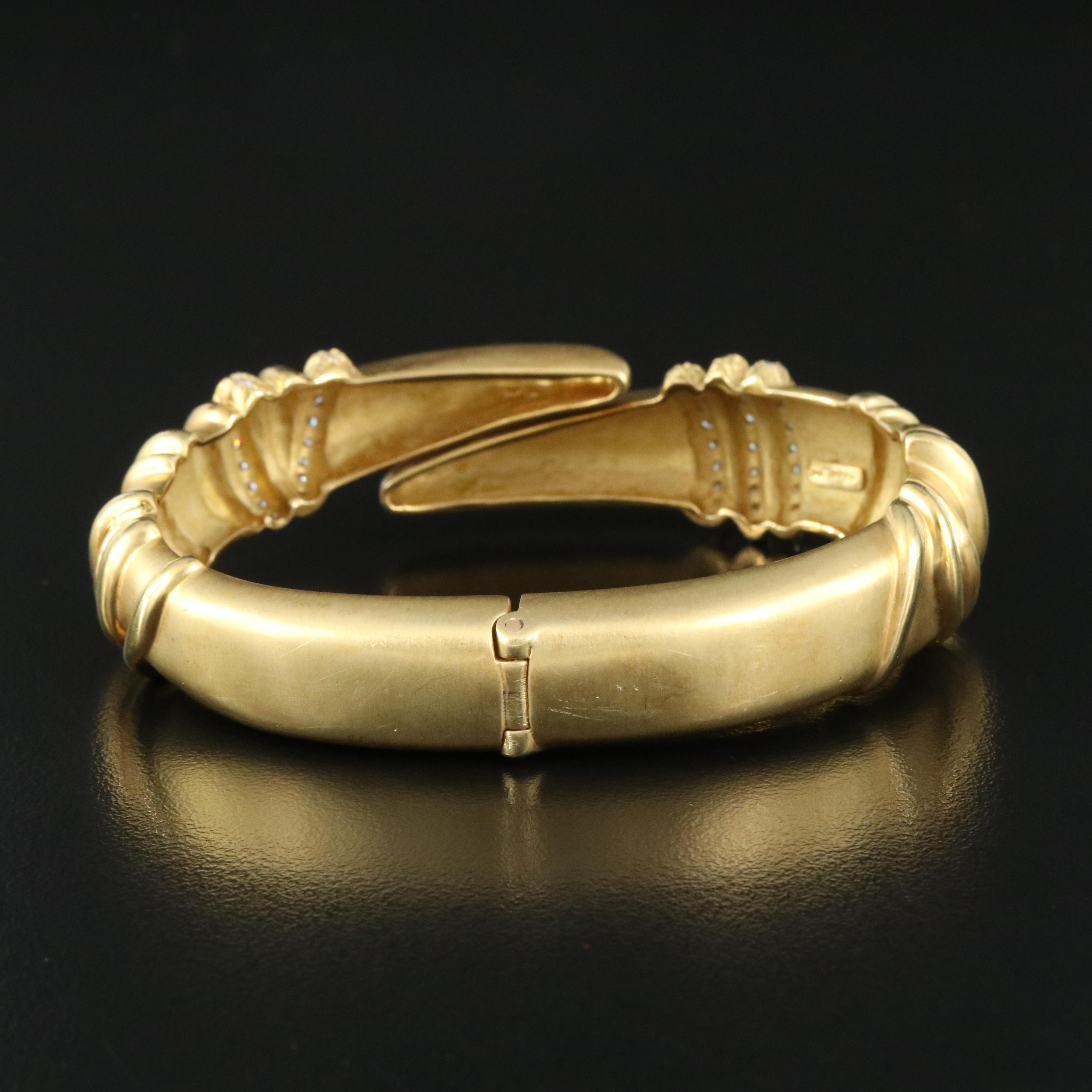 Marlene Stowe 18K 0.75 CTW Diamond Bypass Cuff