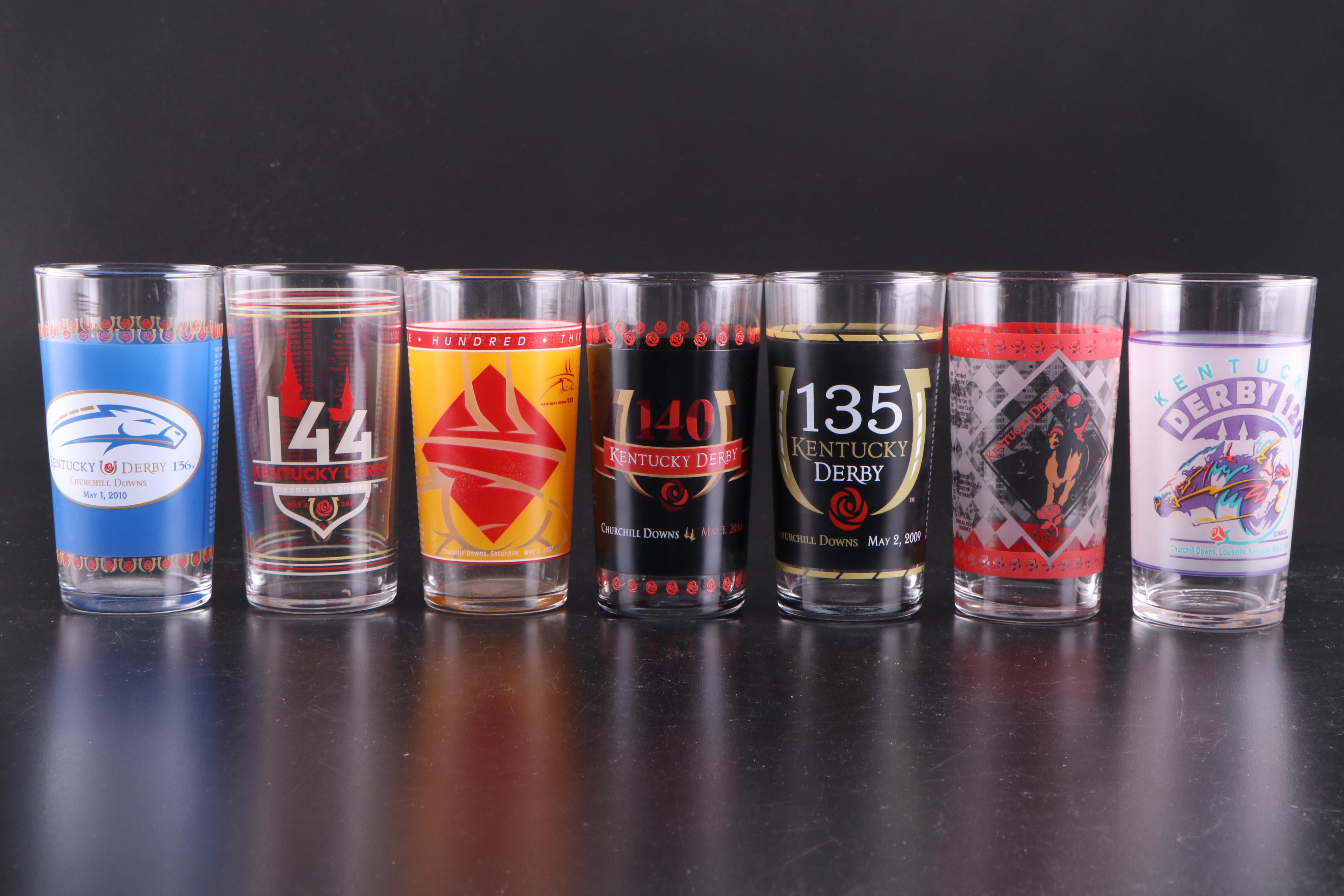 1980 and Other Commemorative Kentucky Derby Glasses