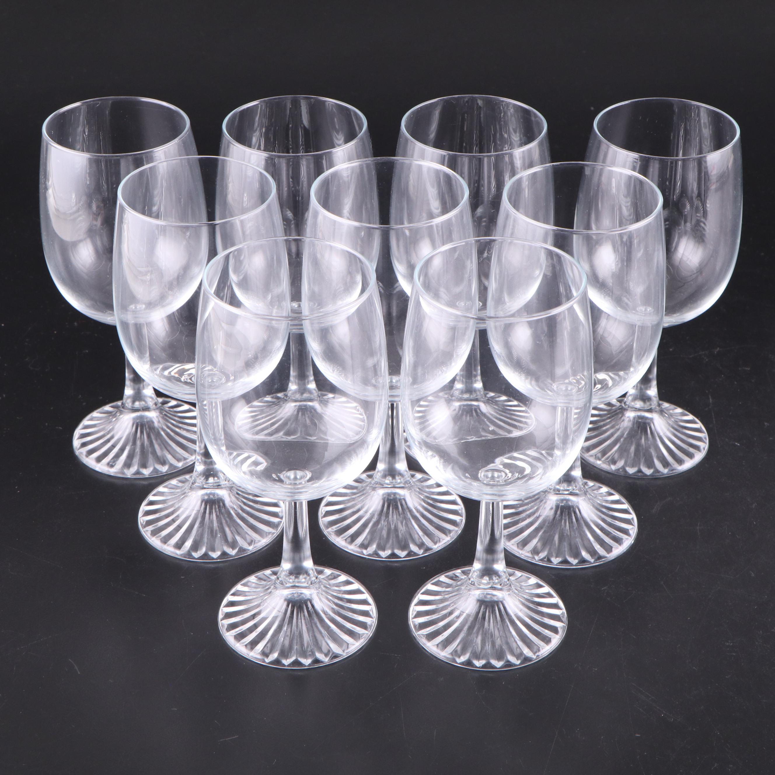 Glass Flared Stem Wine Glasses
