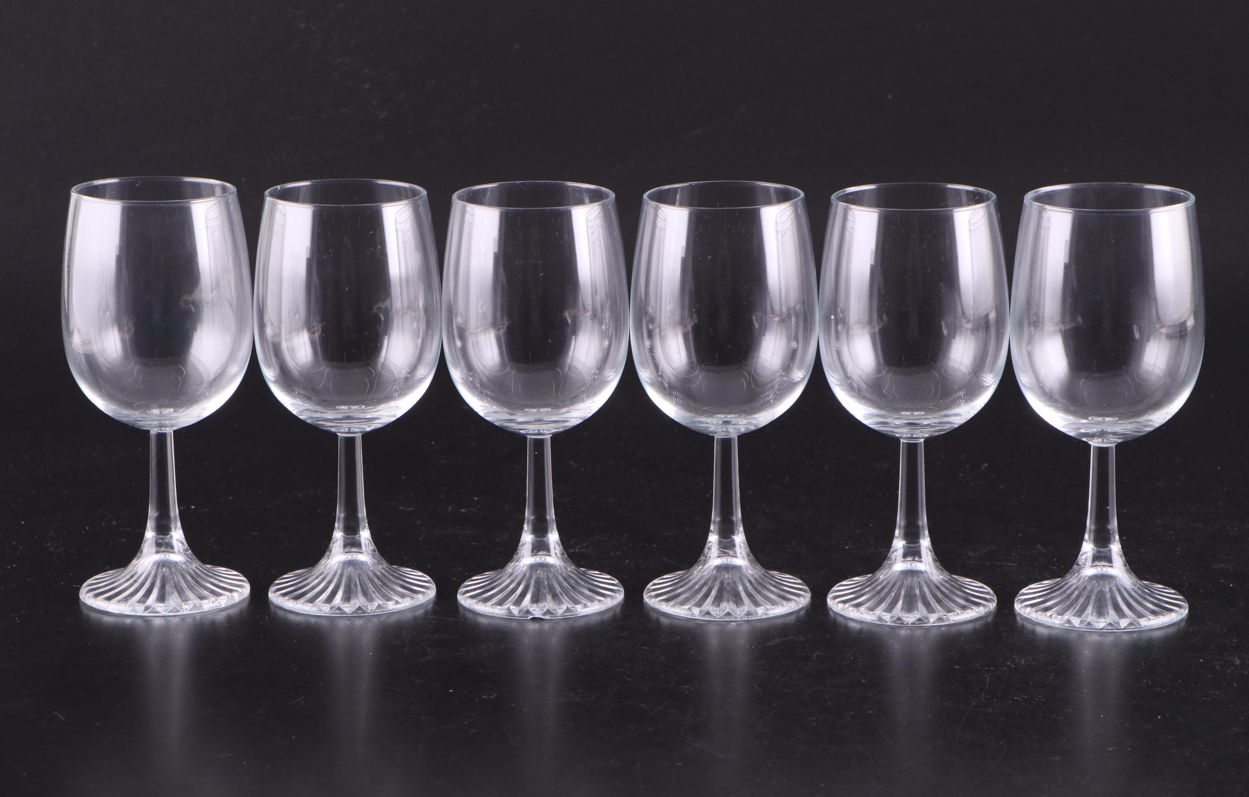 Glass Flared Stem Wine Glasses