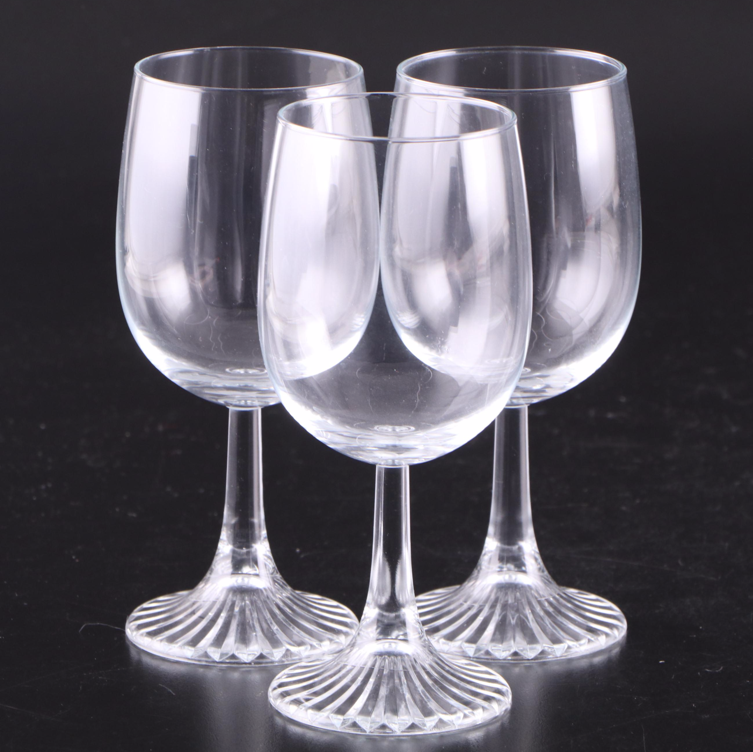 Glass Flared Stem Wine Glasses