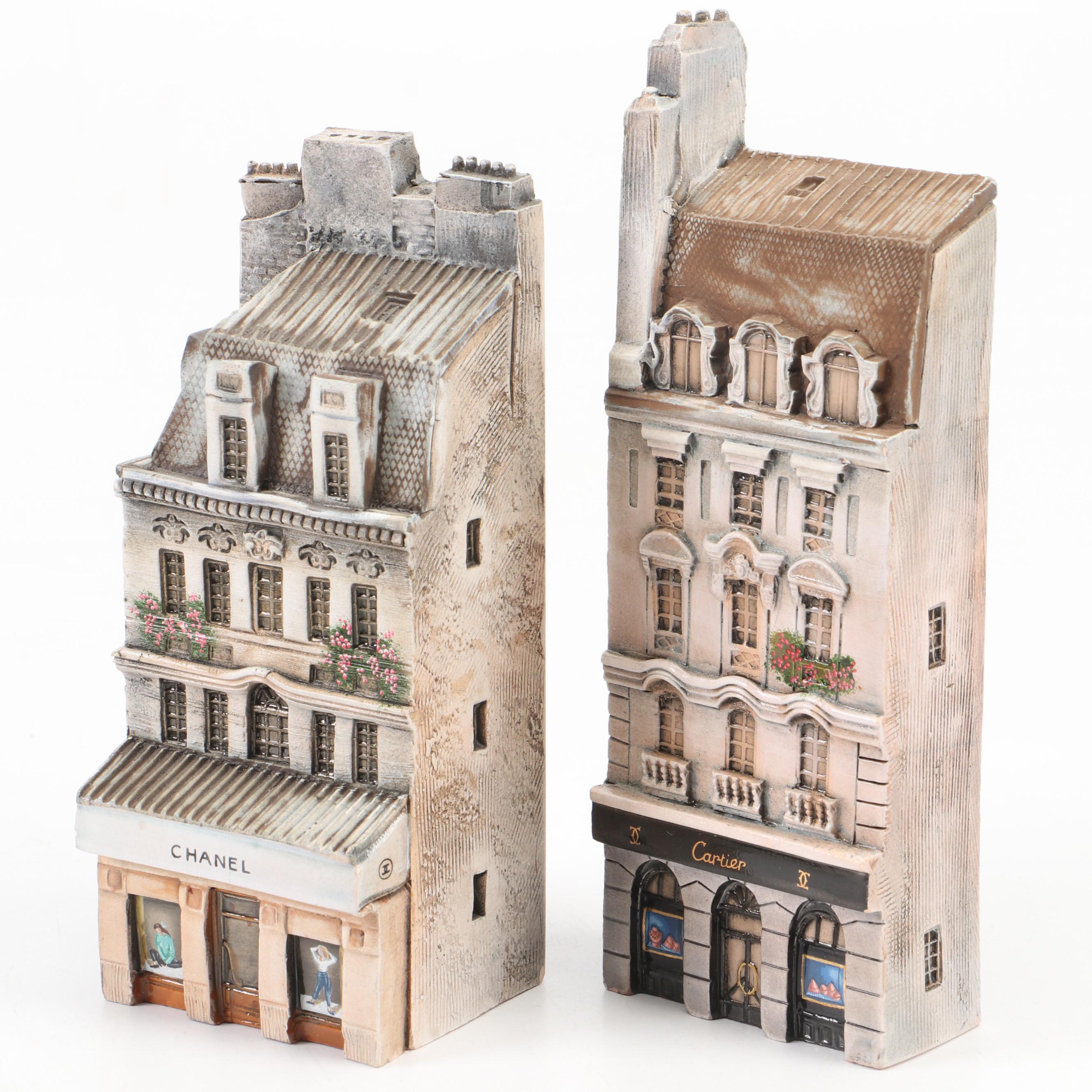 Gault Ceramic Miniature Commercial And Residential Buildings, 1994