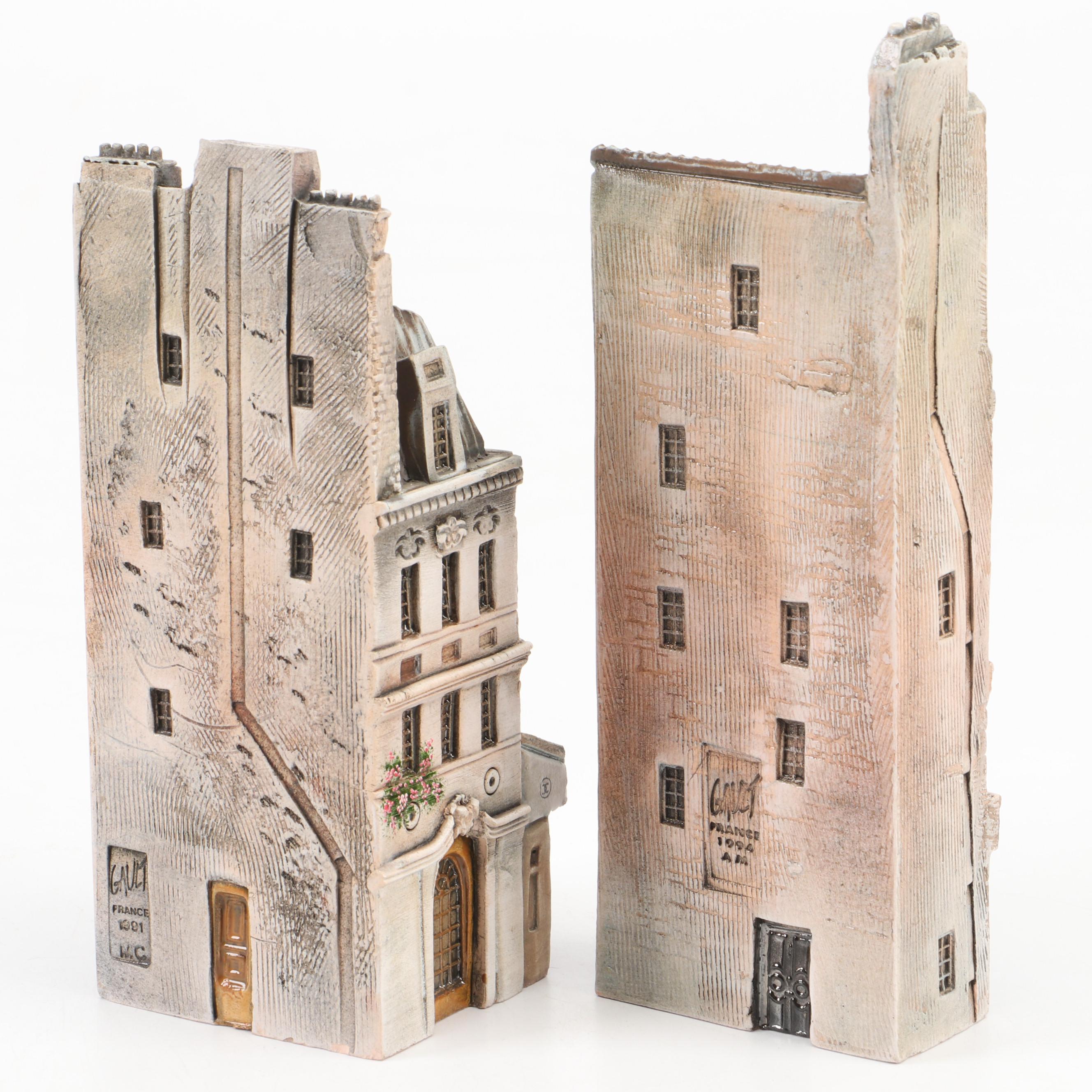 Gault Ceramic Miniature Commercial And Residential Buildings, 1994