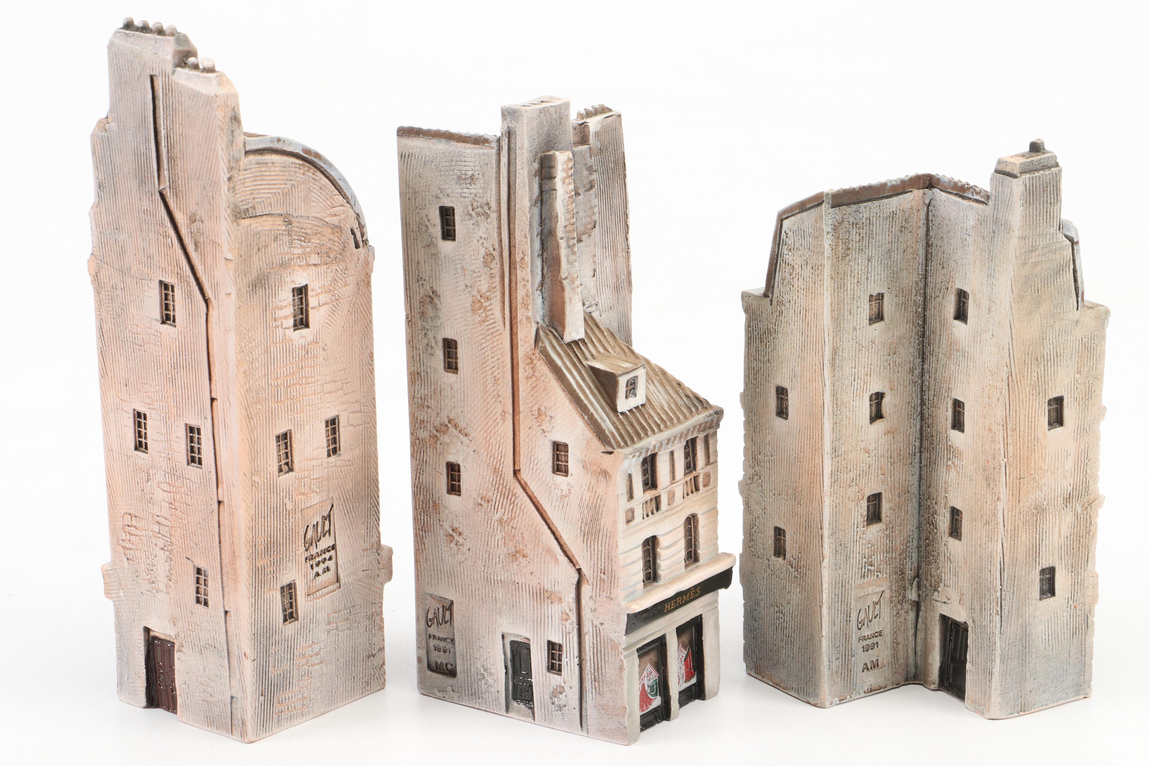 Gault Ceramic Miniature Commercial And Residential Buildings, 1994