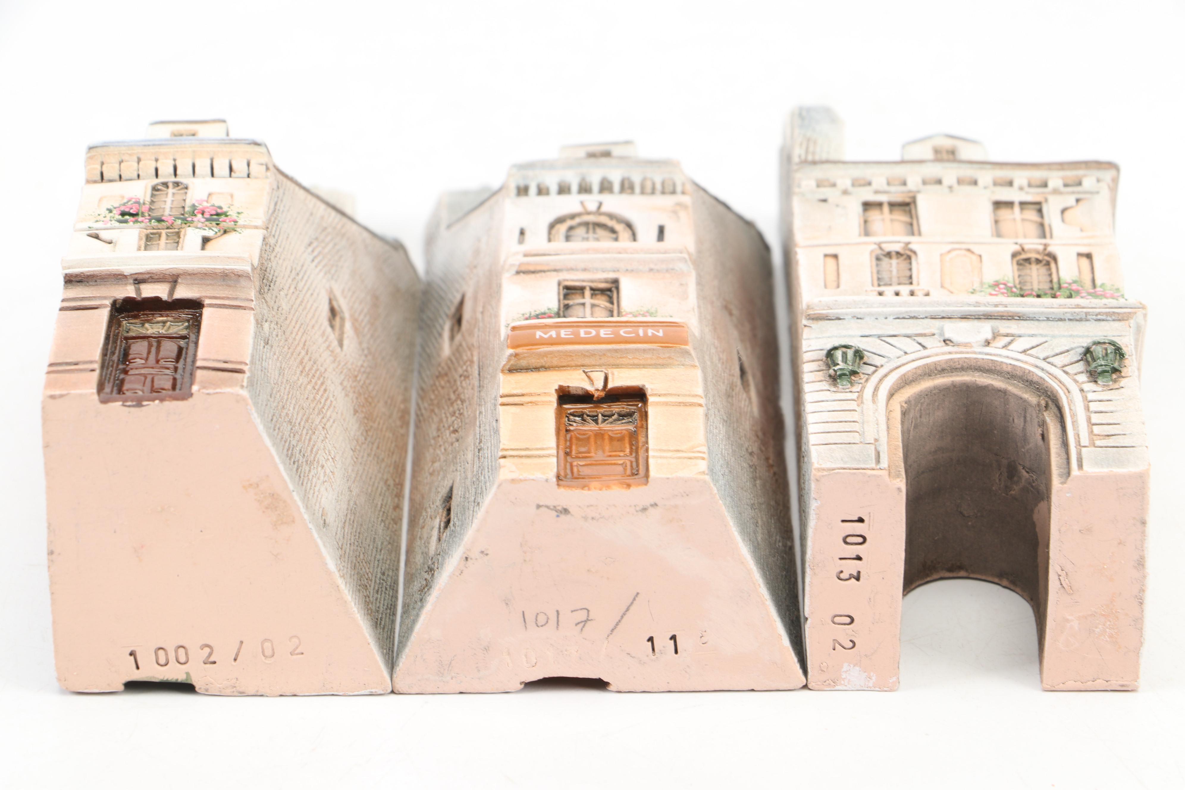 Gault Ceramic Miniature Commercial And Residential Buildings, 1994