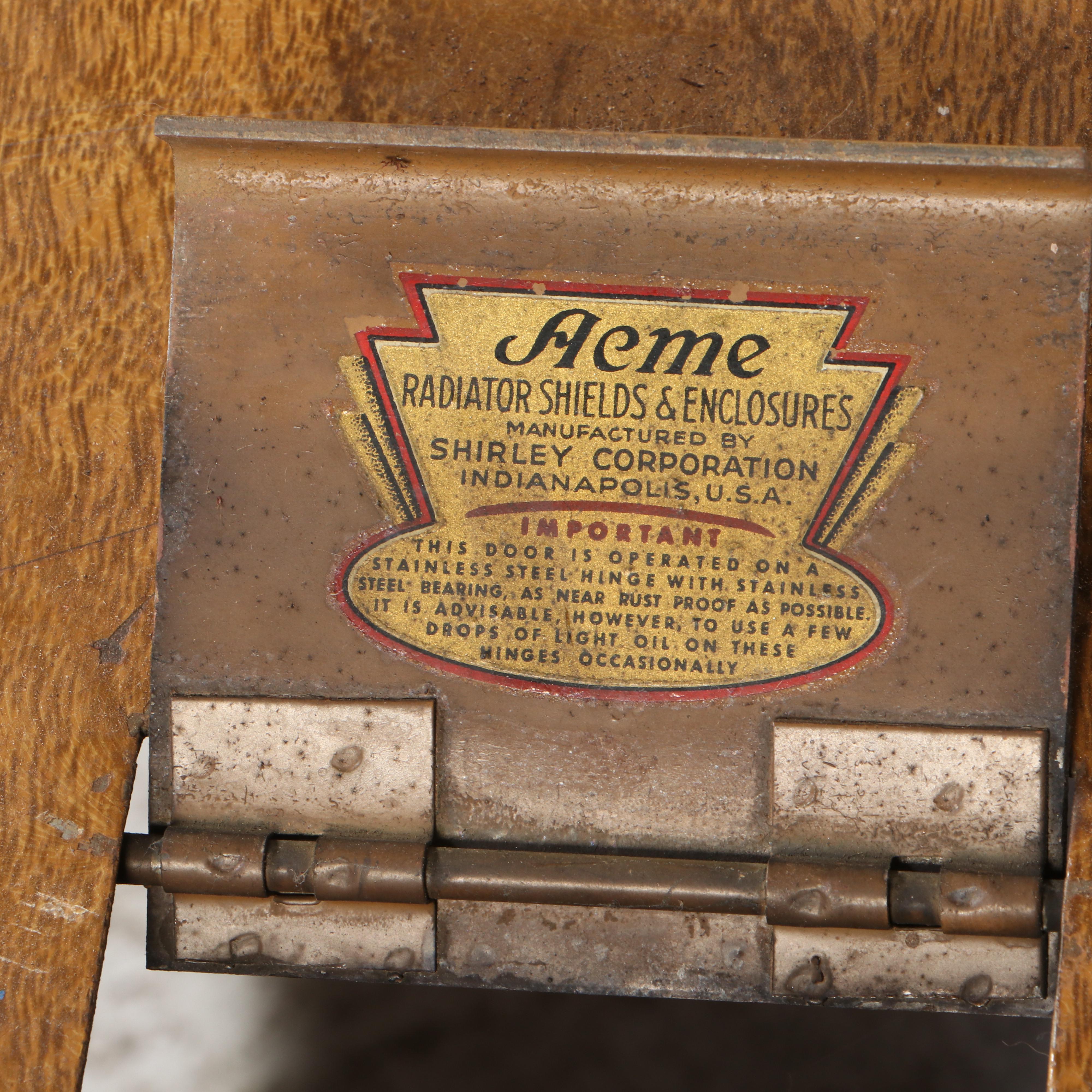 Acme Hollywood Regency Style Grain Painted Metal Radiator Cover