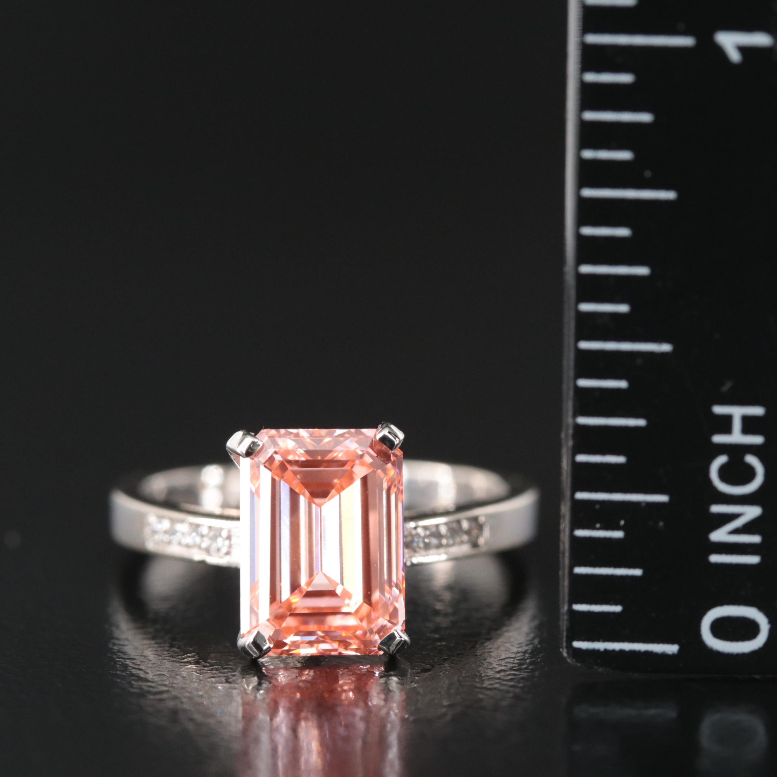 18K 2.96 CTW (Origin Undetermined) Fancy Deep Pink Diamond Ring