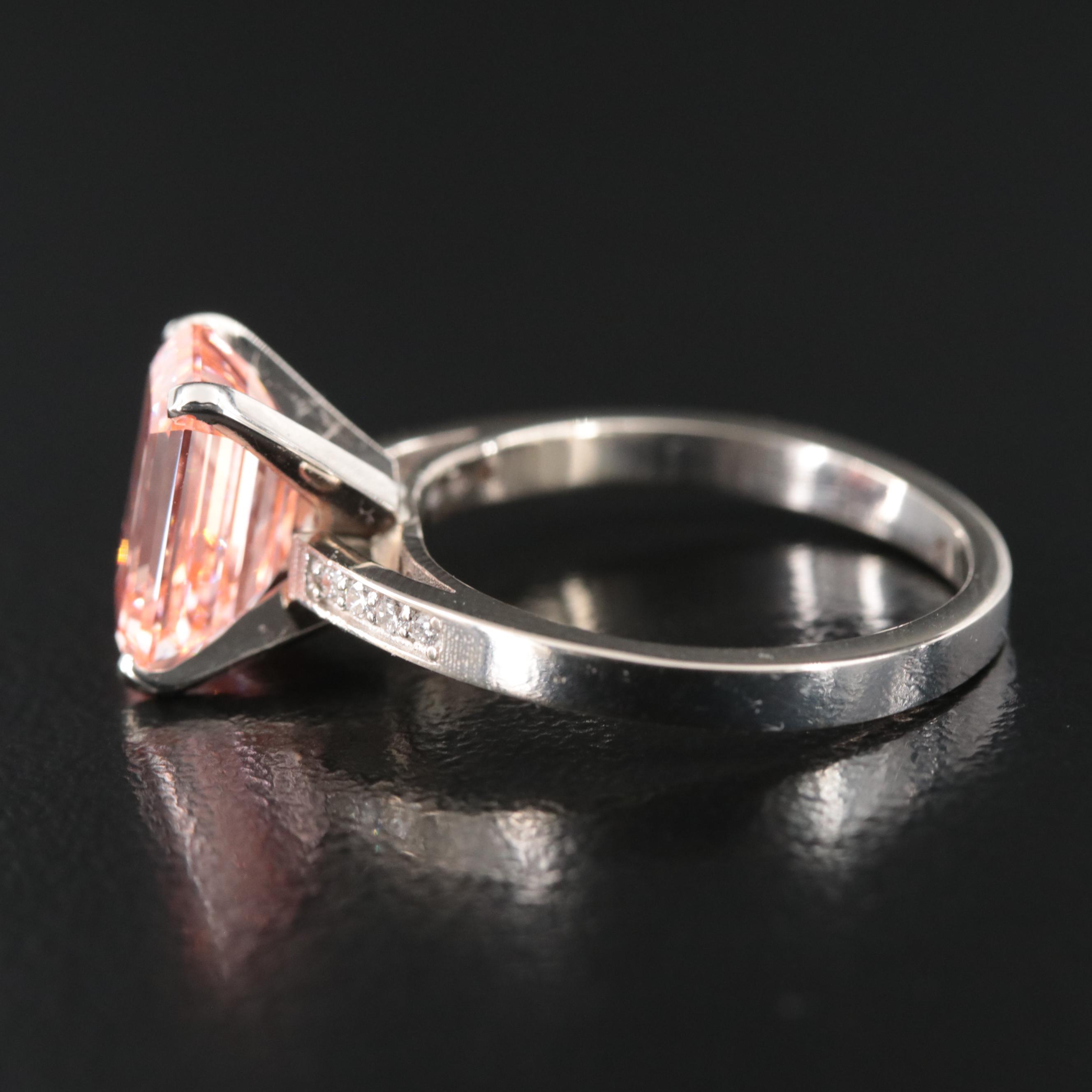 18K 2.96 CTW (Origin Undetermined) Fancy Deep Pink Diamond Ring