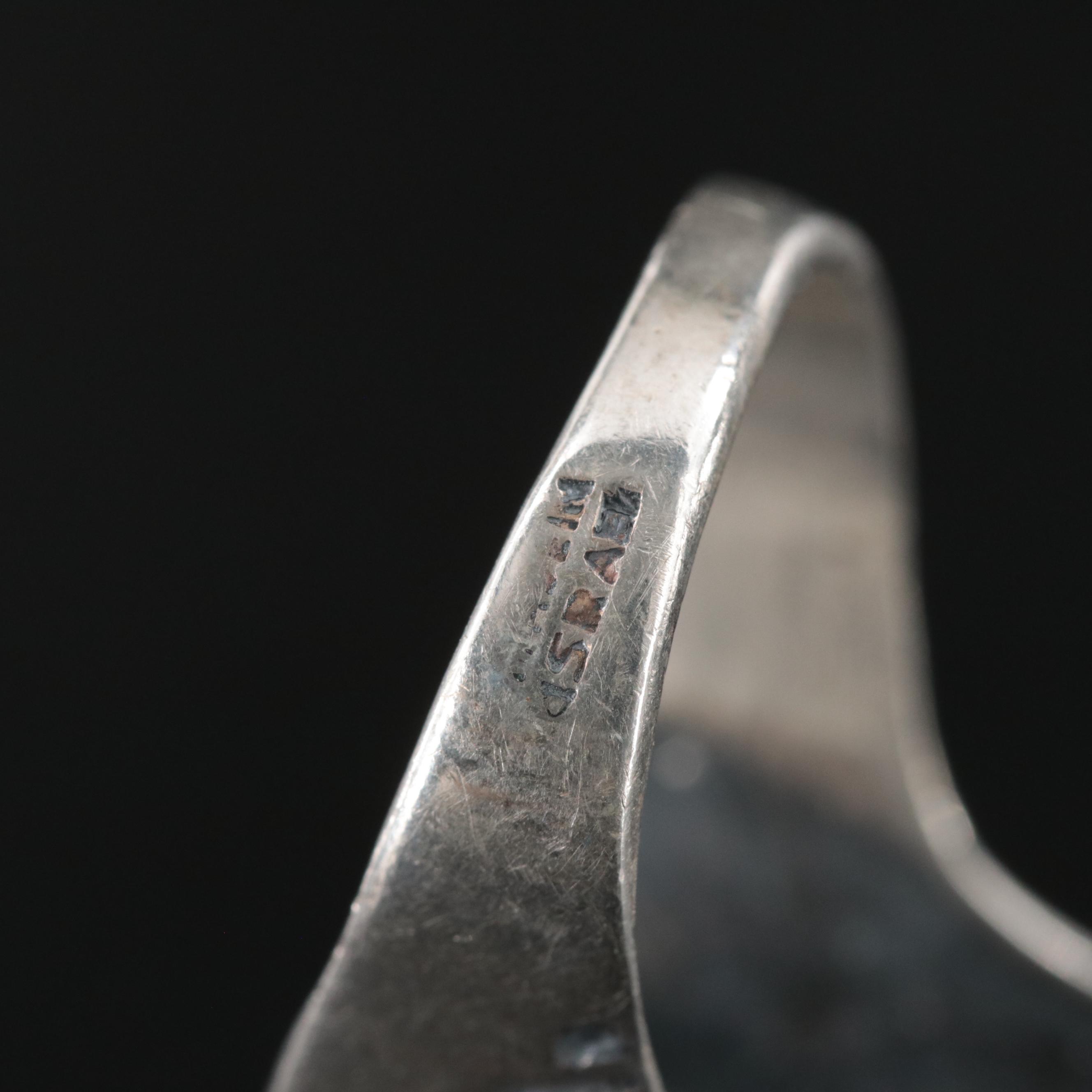 Israeli Sterling Patterned Ring