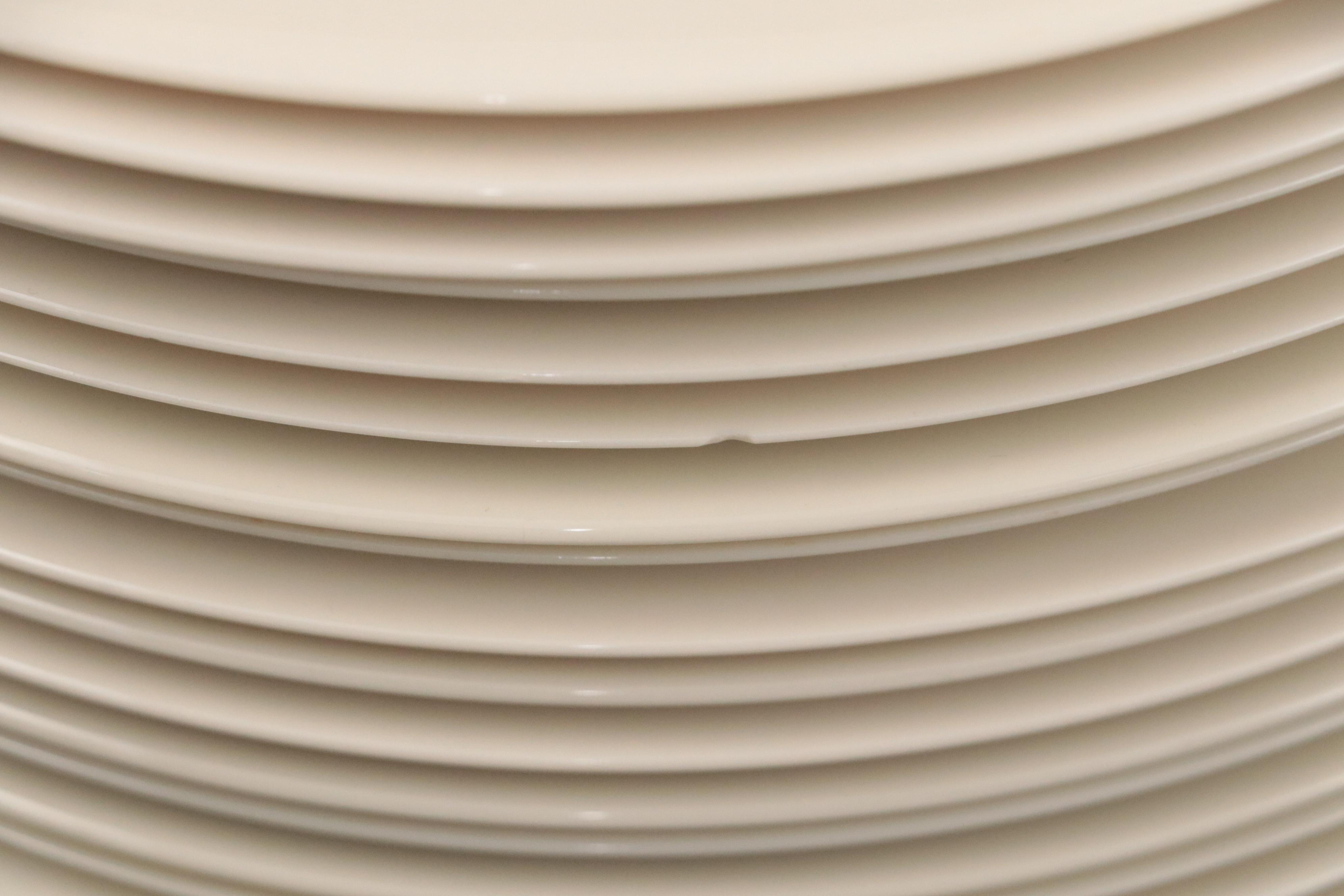 Franciscan "Fremont" Gold Trim Porcelain Dinner Plates, Saucers, and More