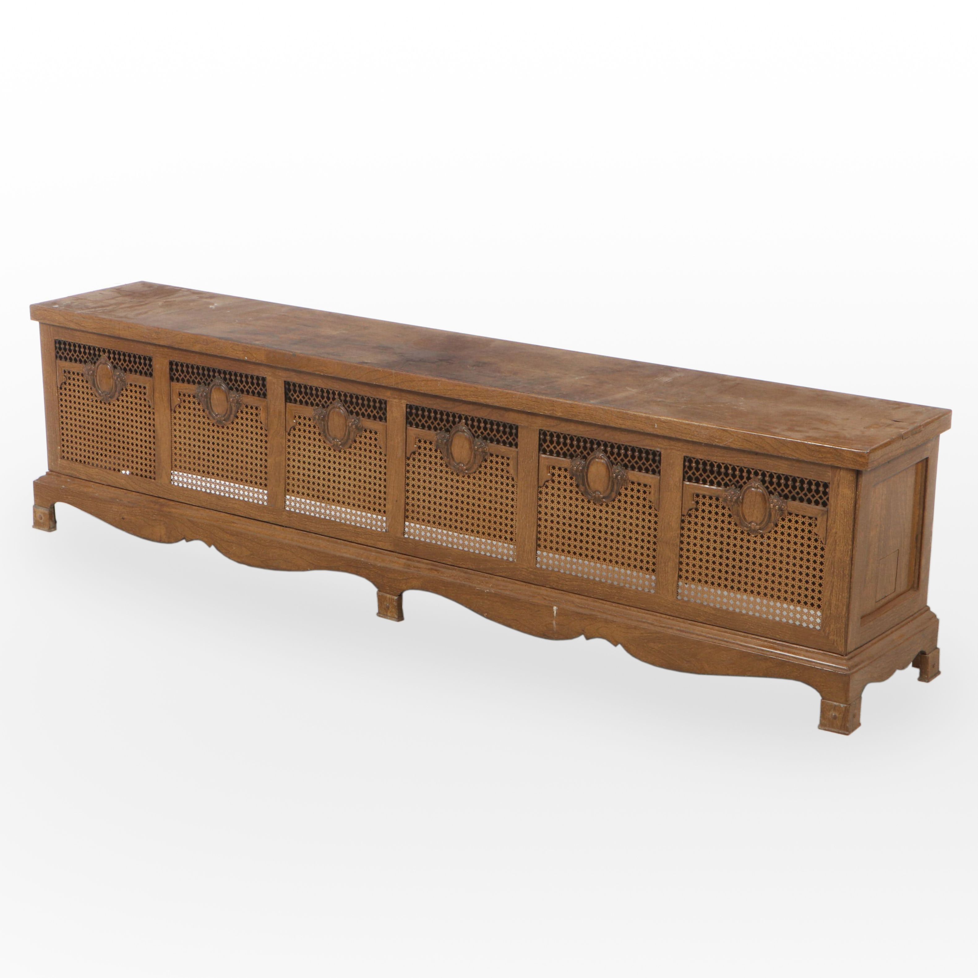 Acme Hollywood Regency Style Grain Painted Metal Radiator Cover