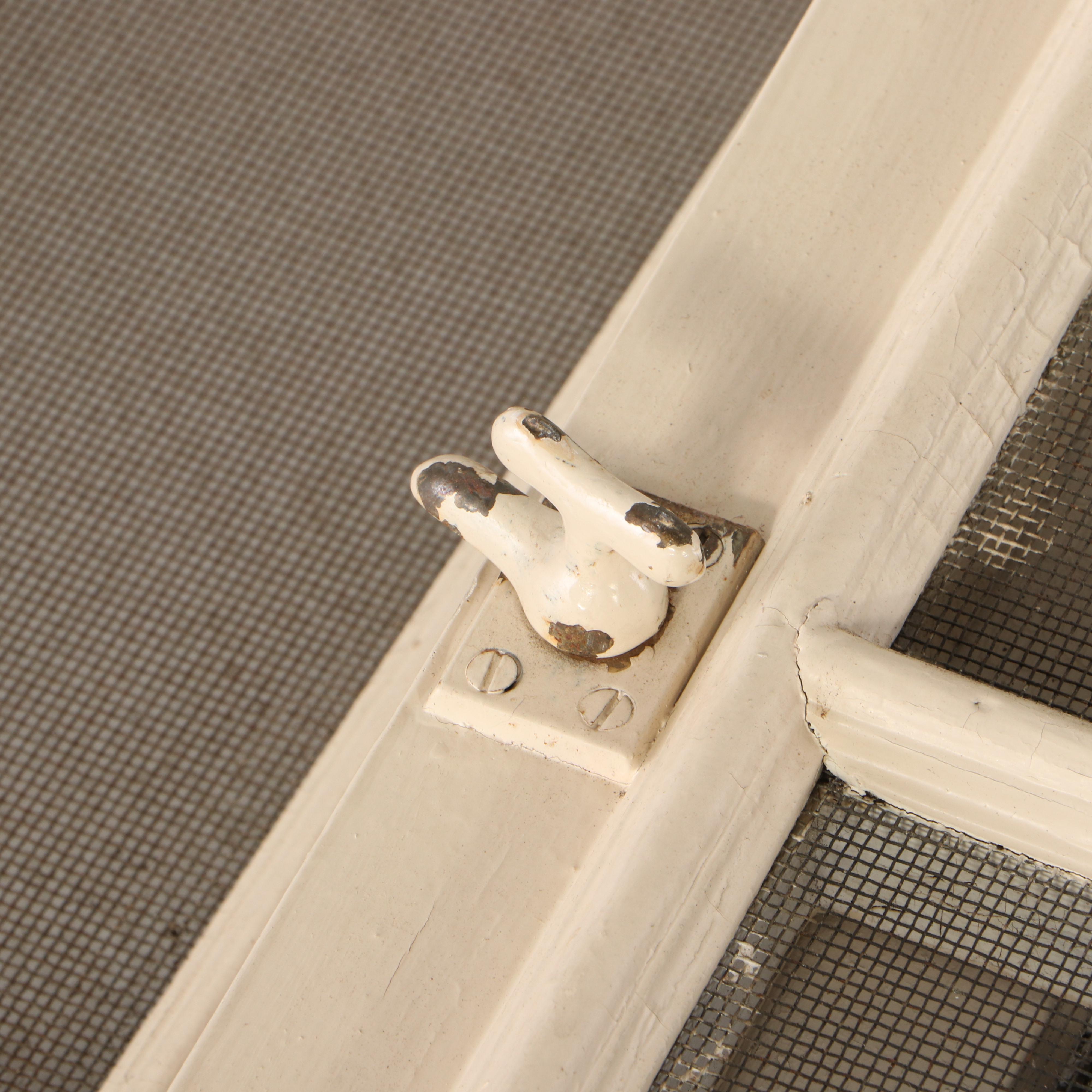 Eight Wood Framed Eight-Pane Glass Windows, 20th Century