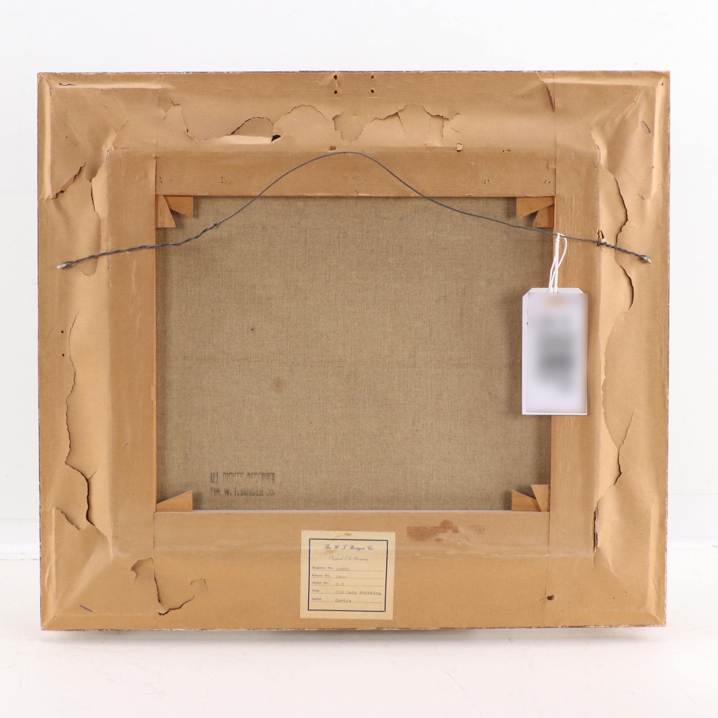 Edouard-Léon Cortès Genre Oil Painting of Woman Knitting