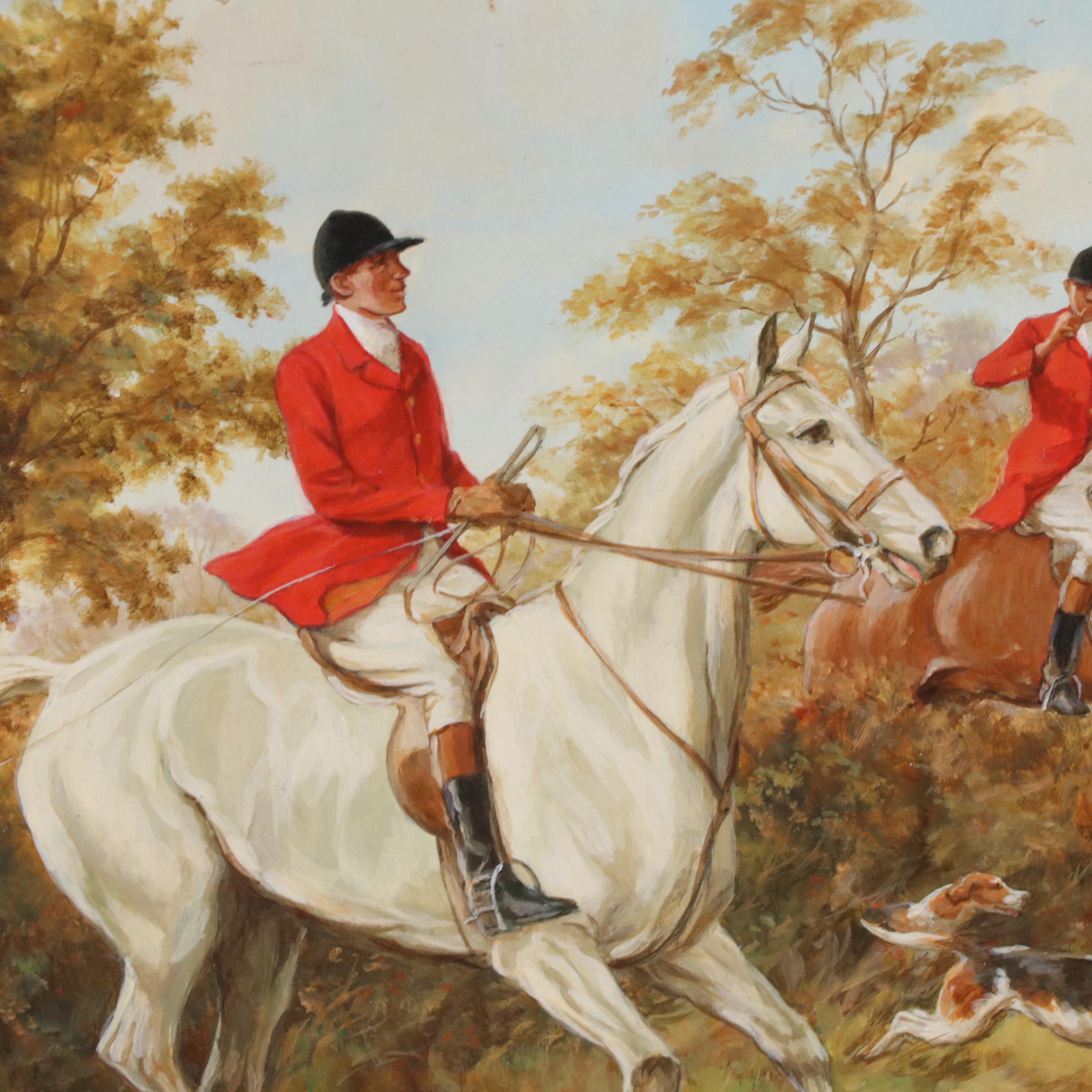 G. Williams Oil Painting of Hunting Scene