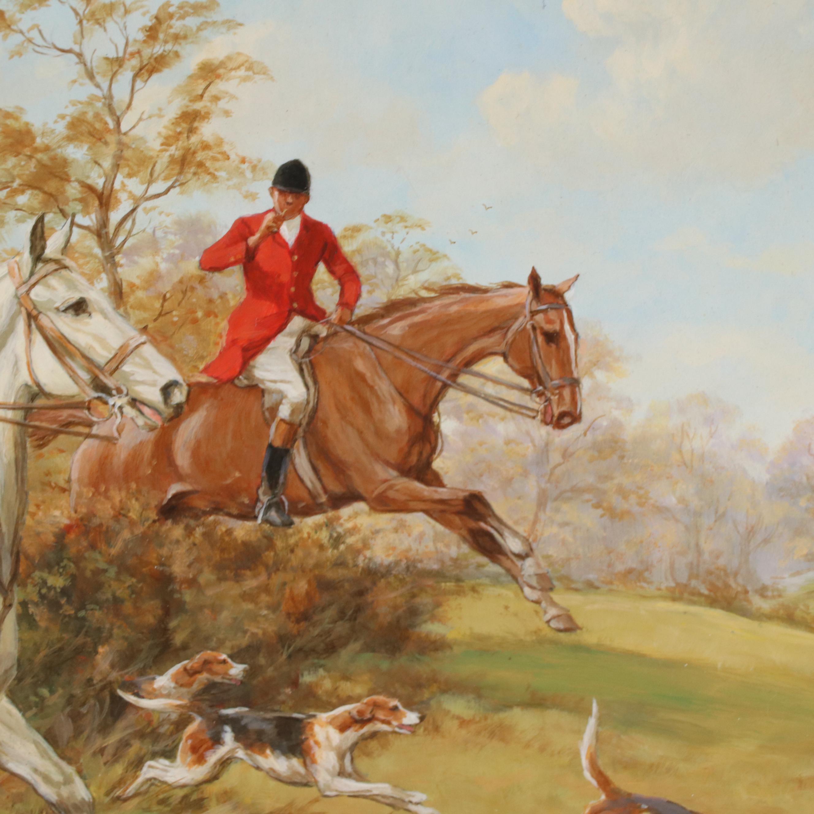 G. Williams Oil Painting of Hunting Scene