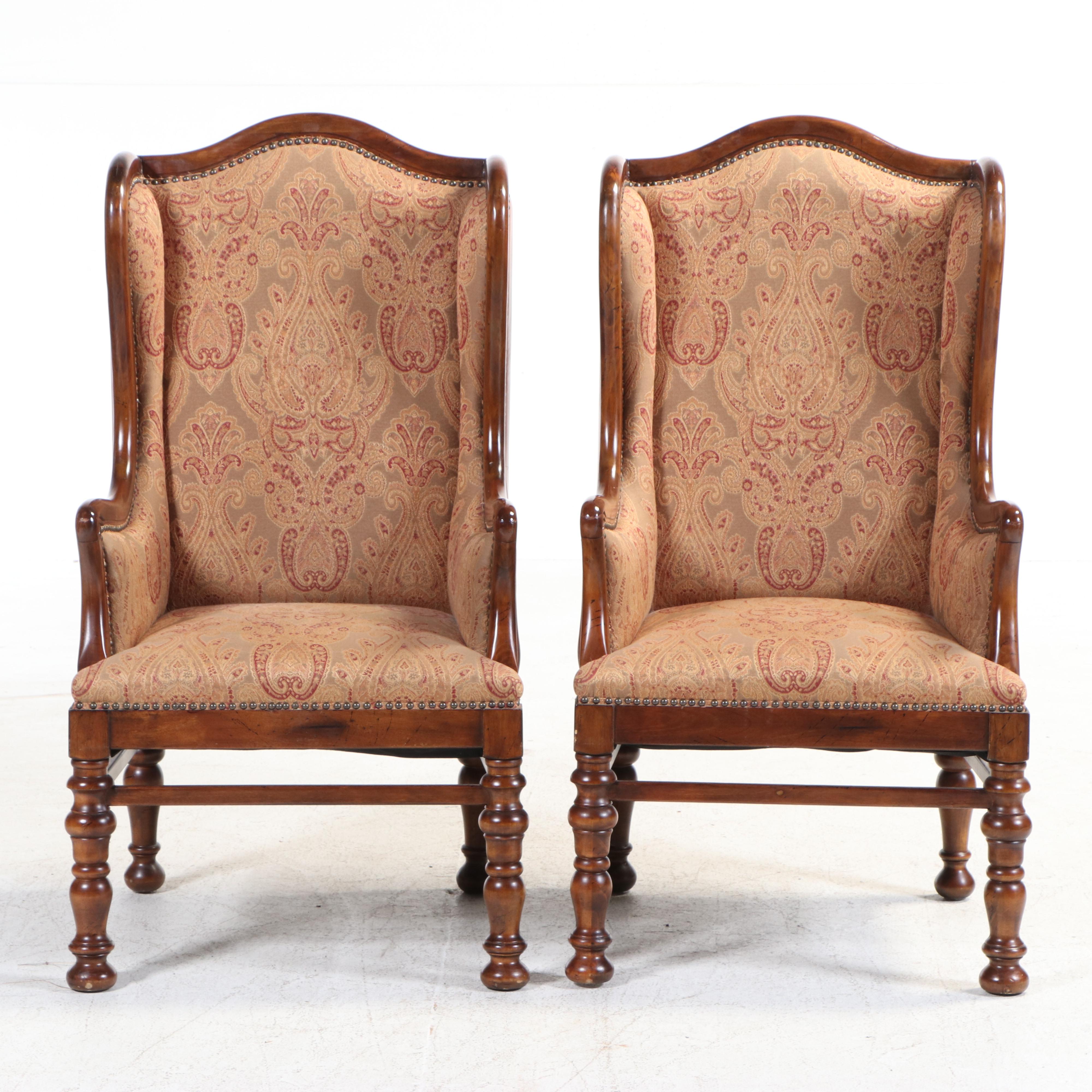 Jacobean Style Dining Set with Extending Trestle Table