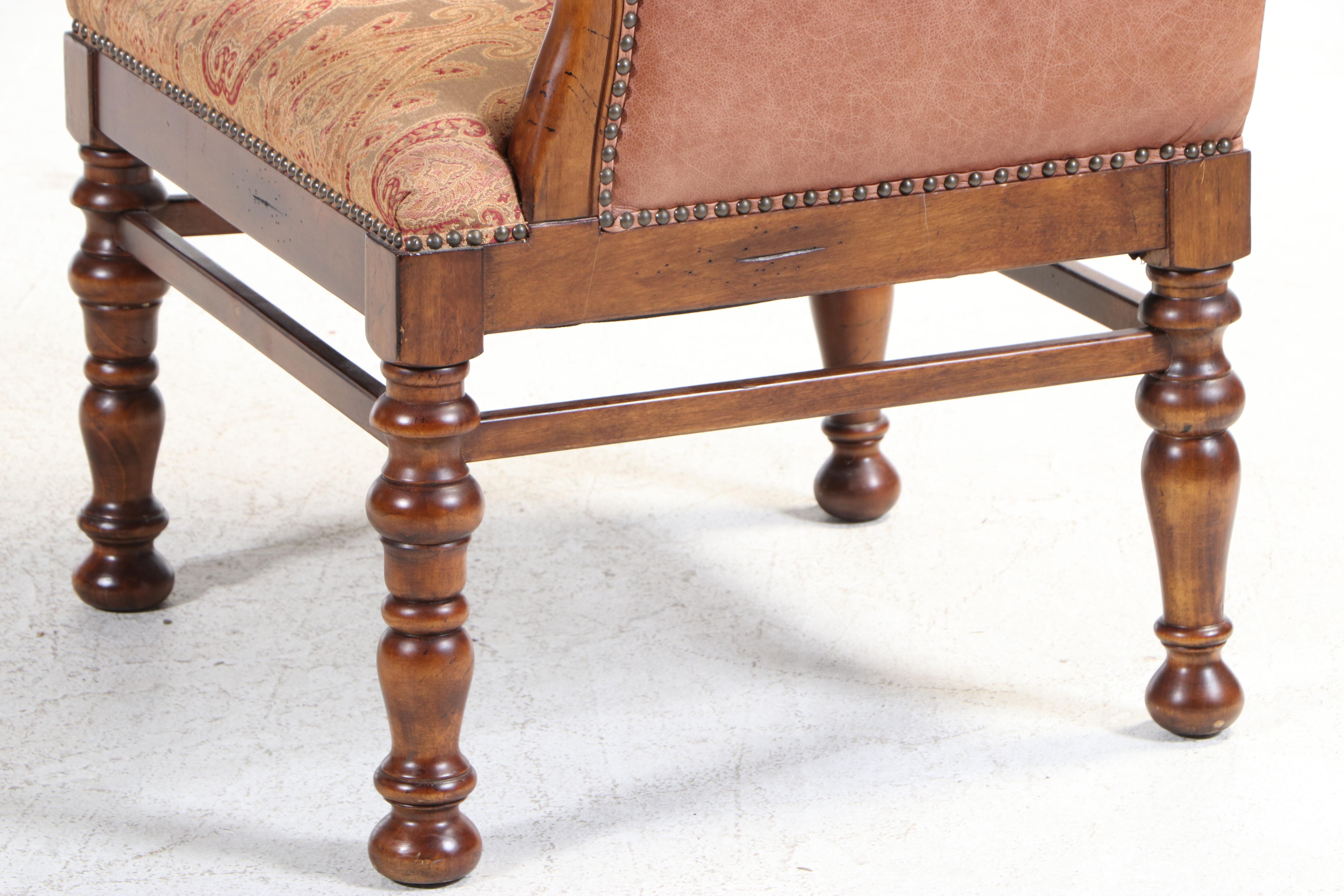 Jacobean Style Dining Set with Extending Trestle Table