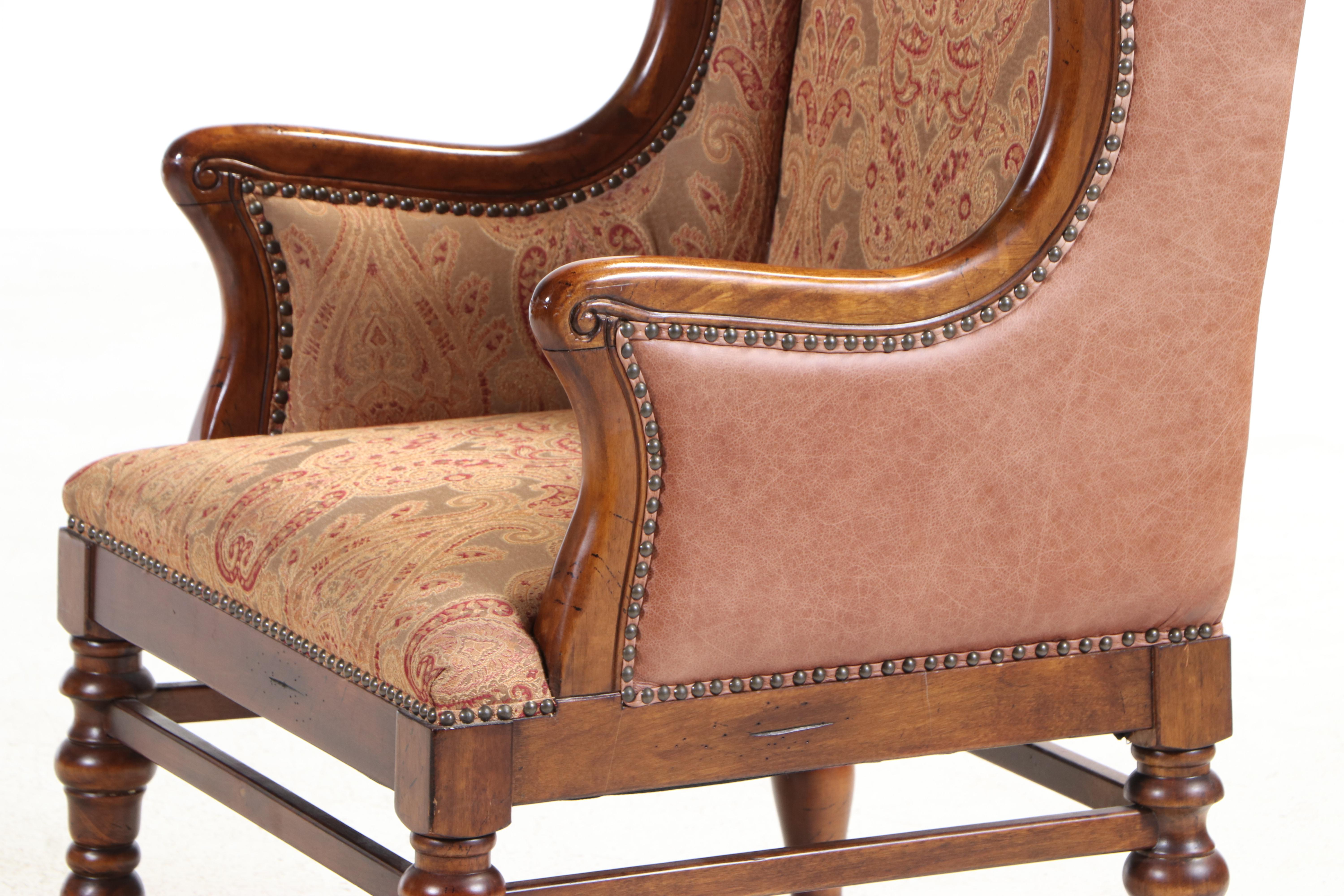 Jacobean Style Dining Set with Extending Trestle Table