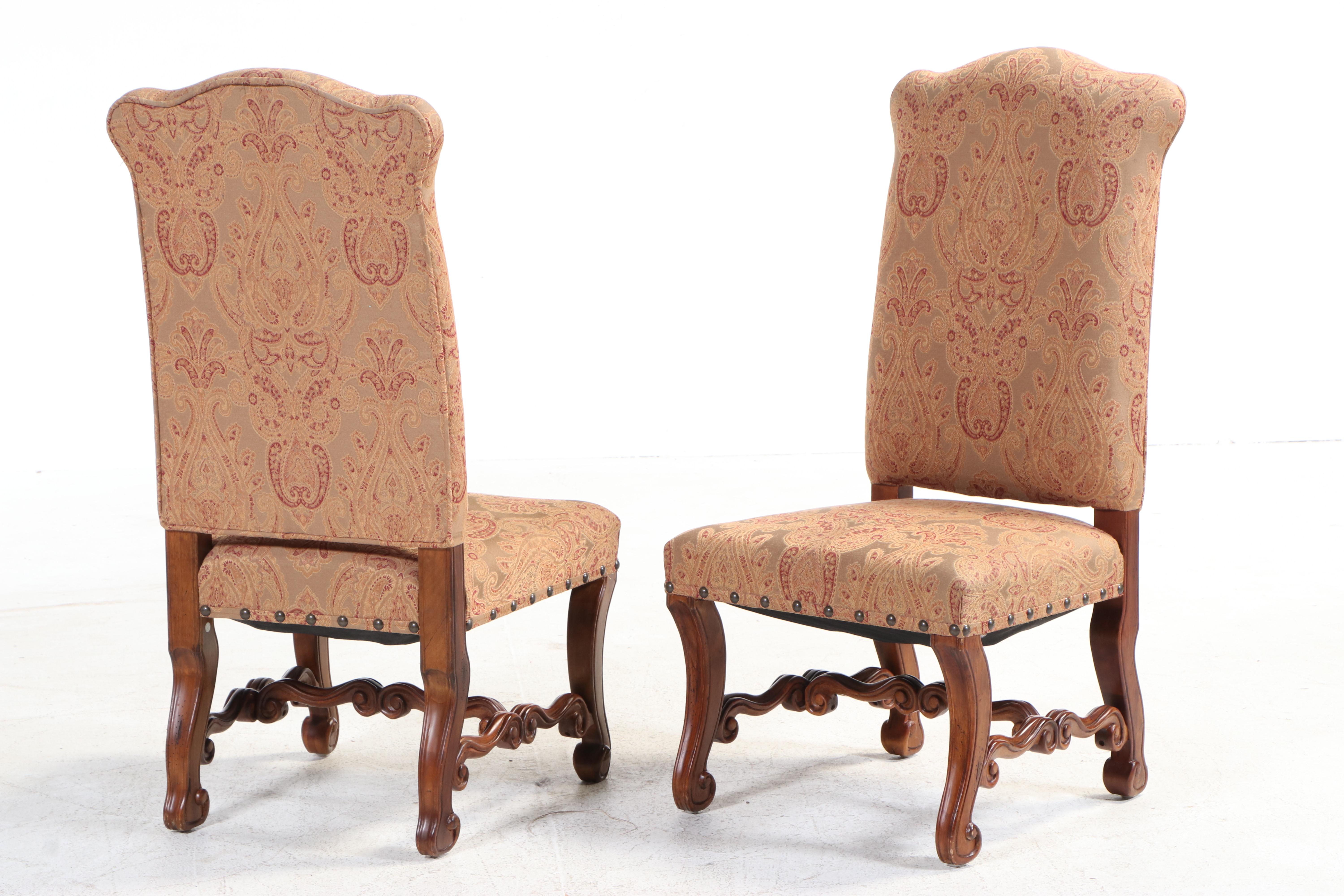 Jacobean Style Dining Set with Extending Trestle Table