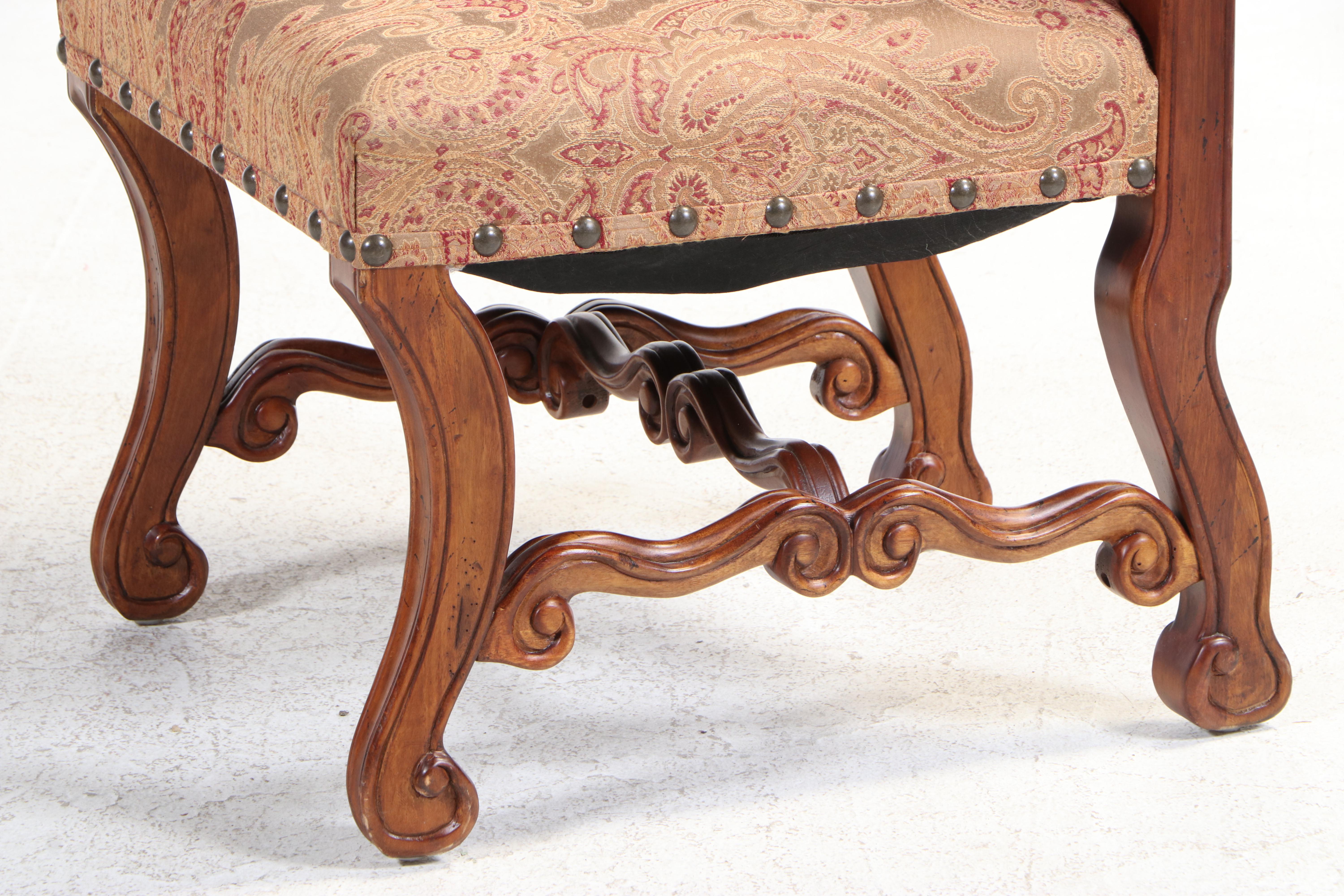 Jacobean Style Dining Set with Extending Trestle Table