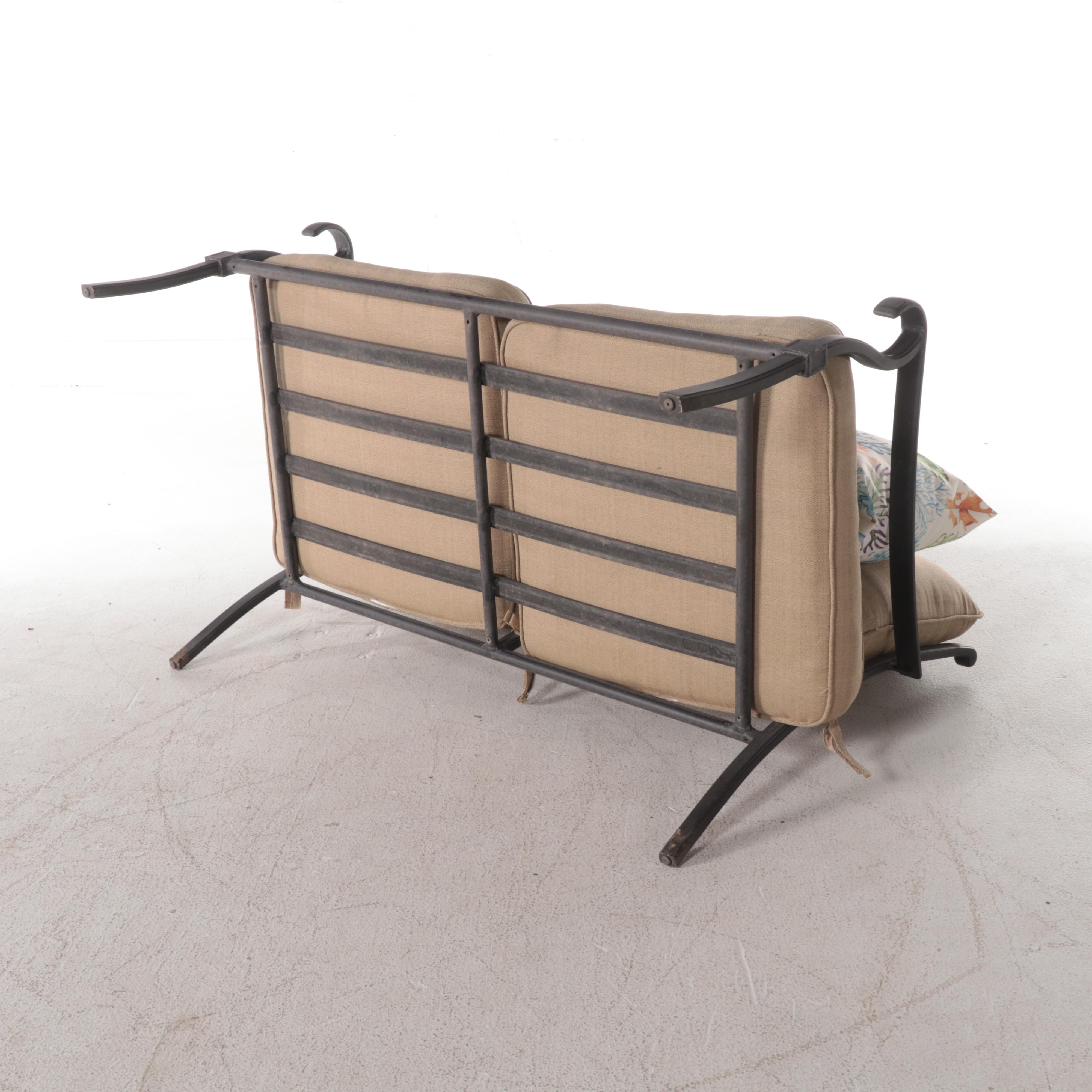 Four-Piece Powder-Coated Aluminum Patio Lounge Set