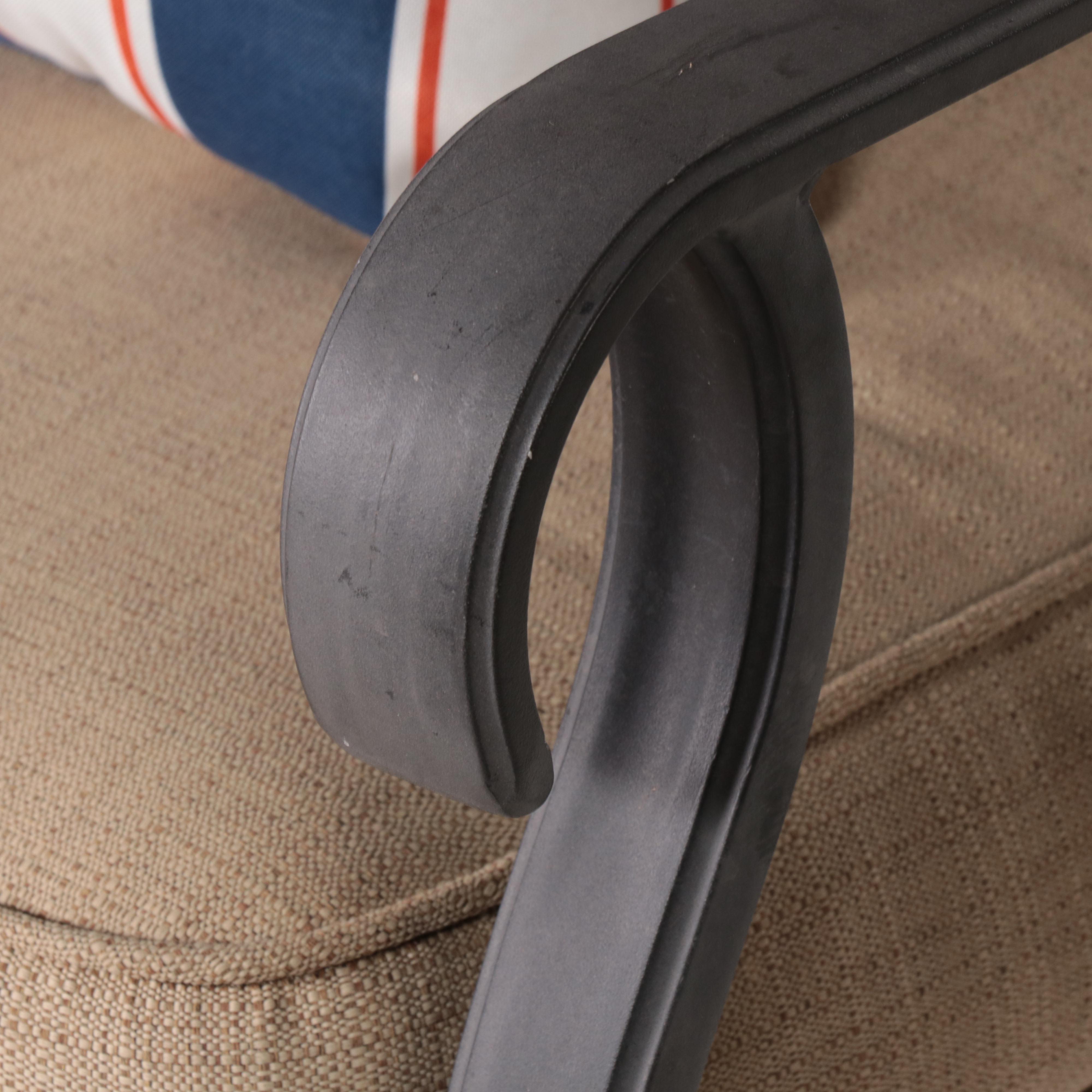 Four-Piece Powder-Coated Aluminum Patio Lounge Set