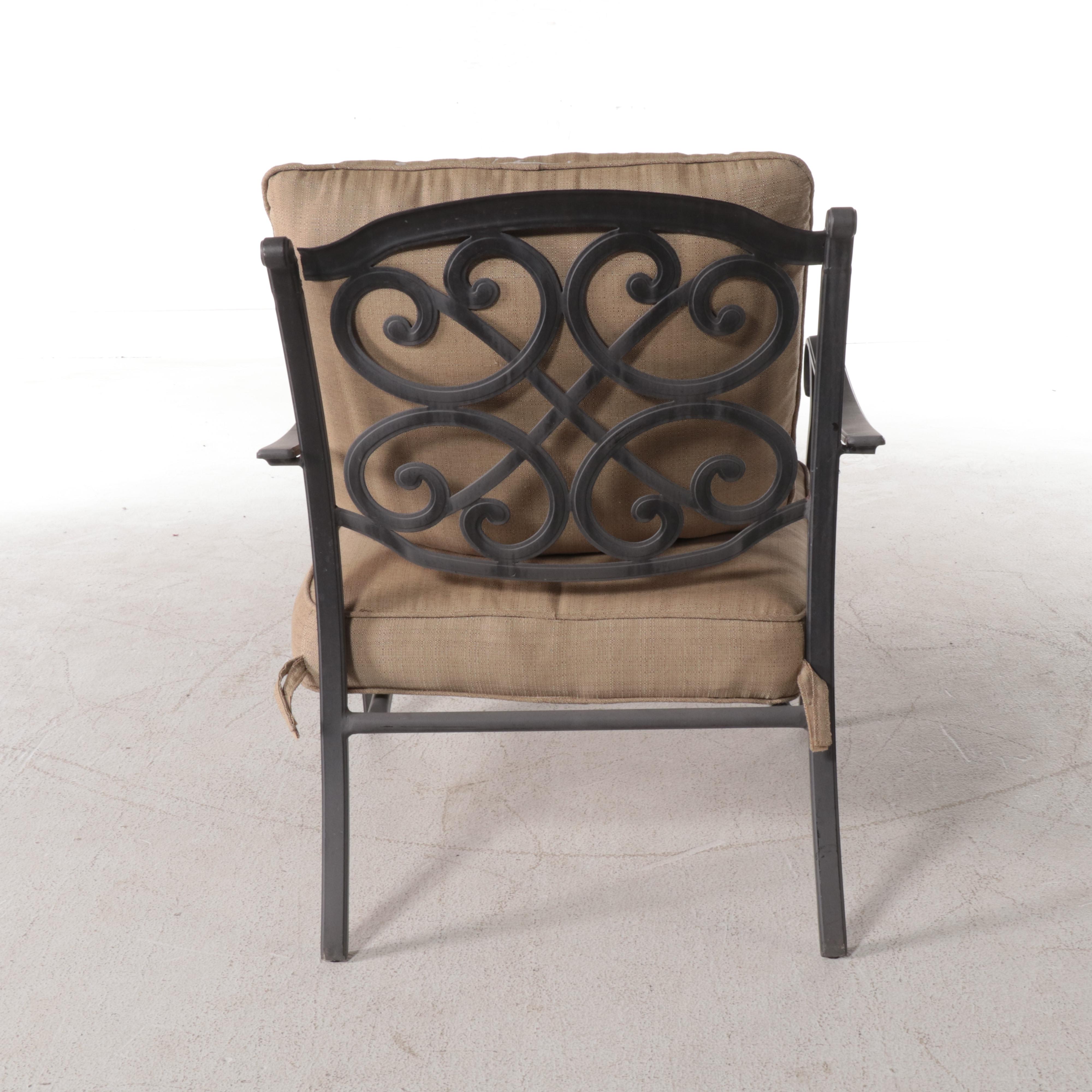 Four-Piece Powder-Coated Aluminum Patio Lounge Set