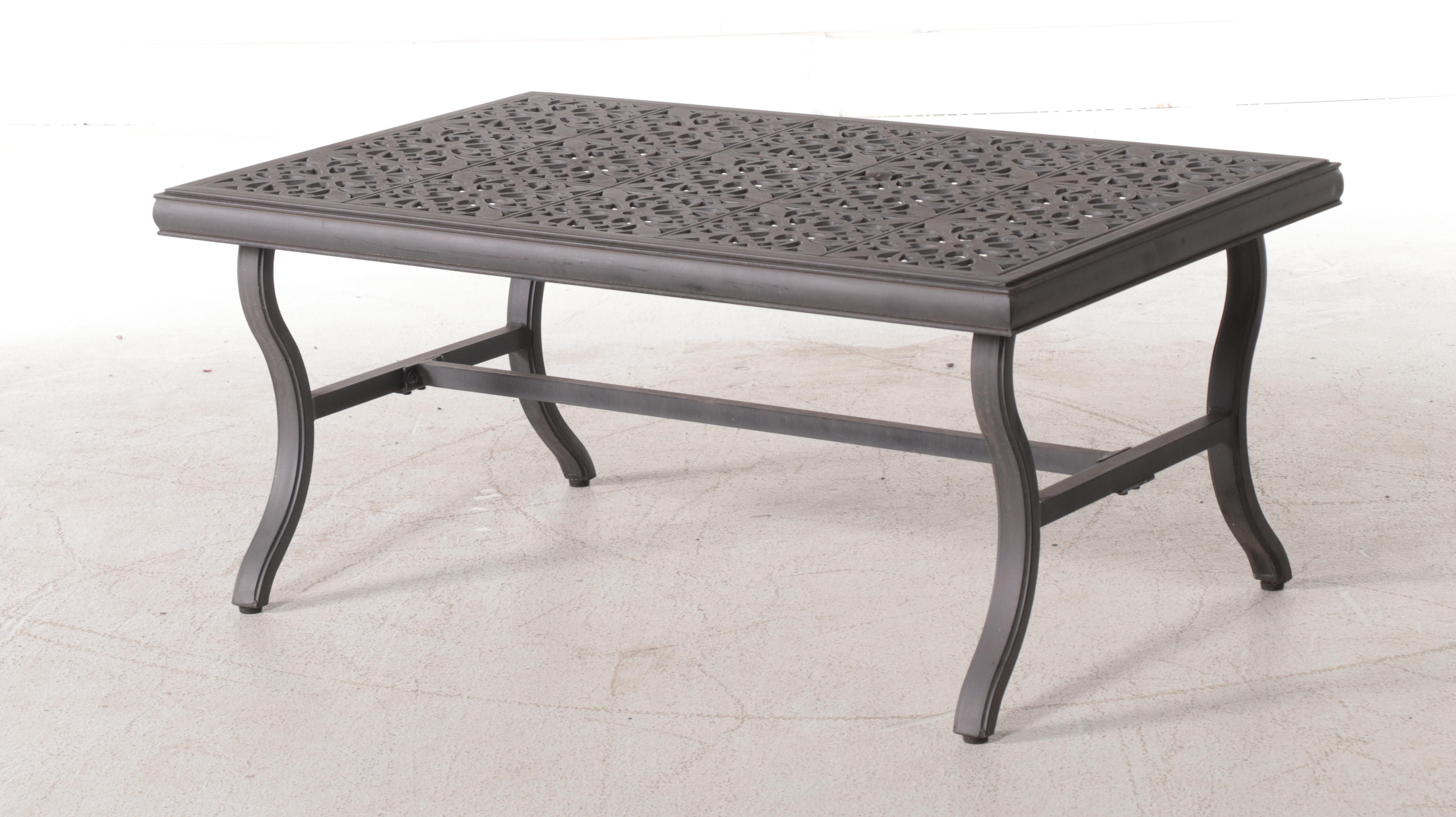 Four-Piece Powder-Coated Aluminum Patio Lounge Set