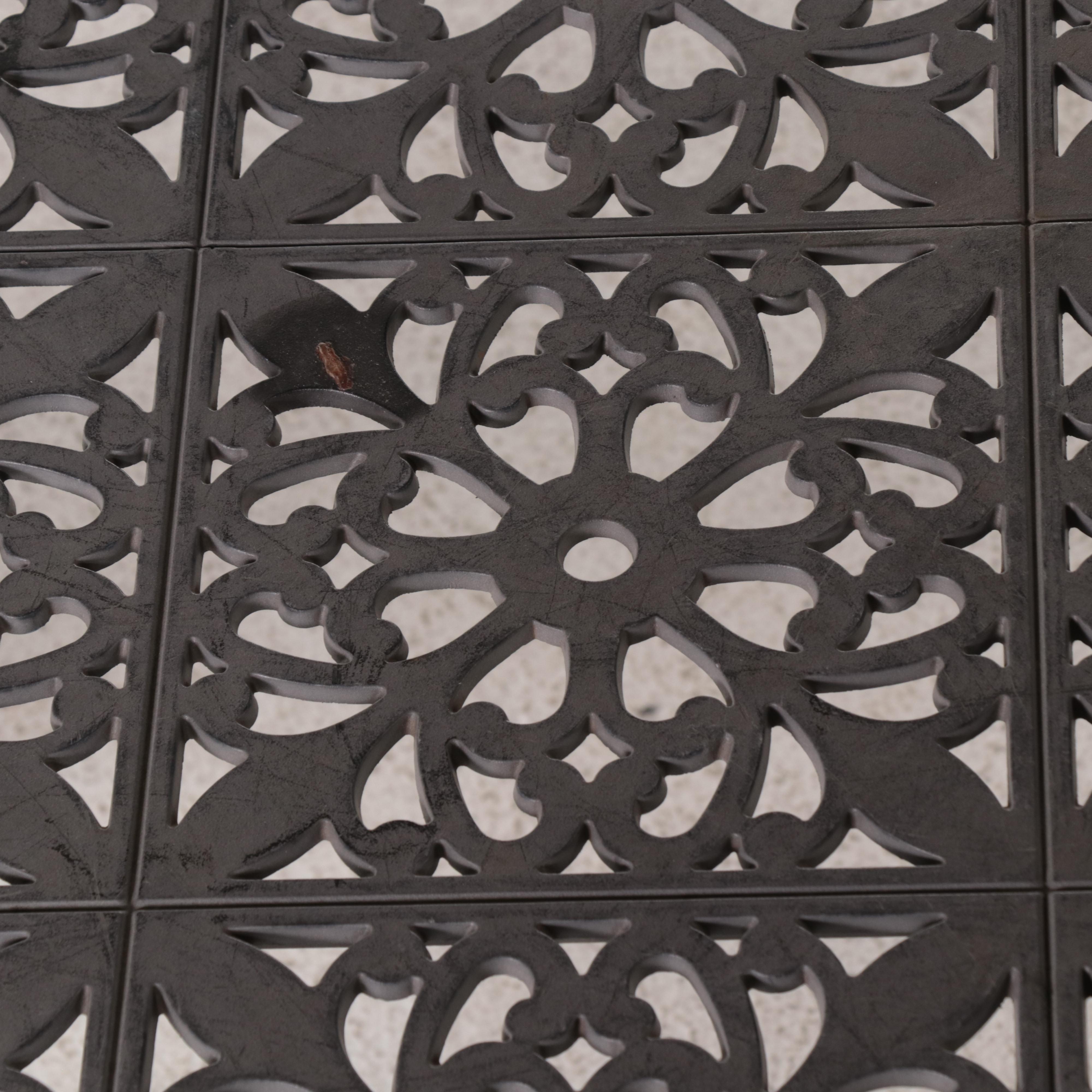 Four-Piece Powder-Coated Aluminum Patio Lounge Set