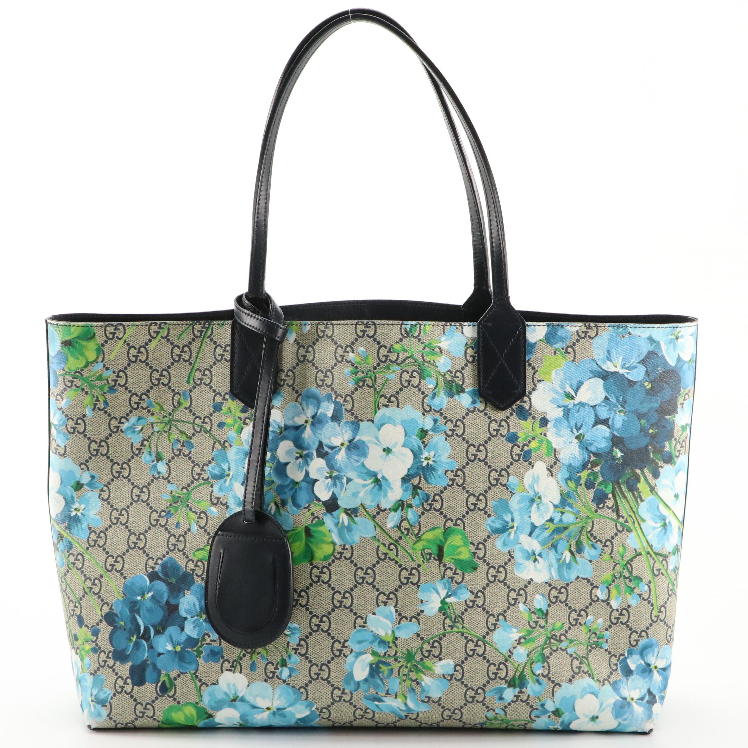 Gucci GG Supreme Monogram Blooms Medium Reversible Tote